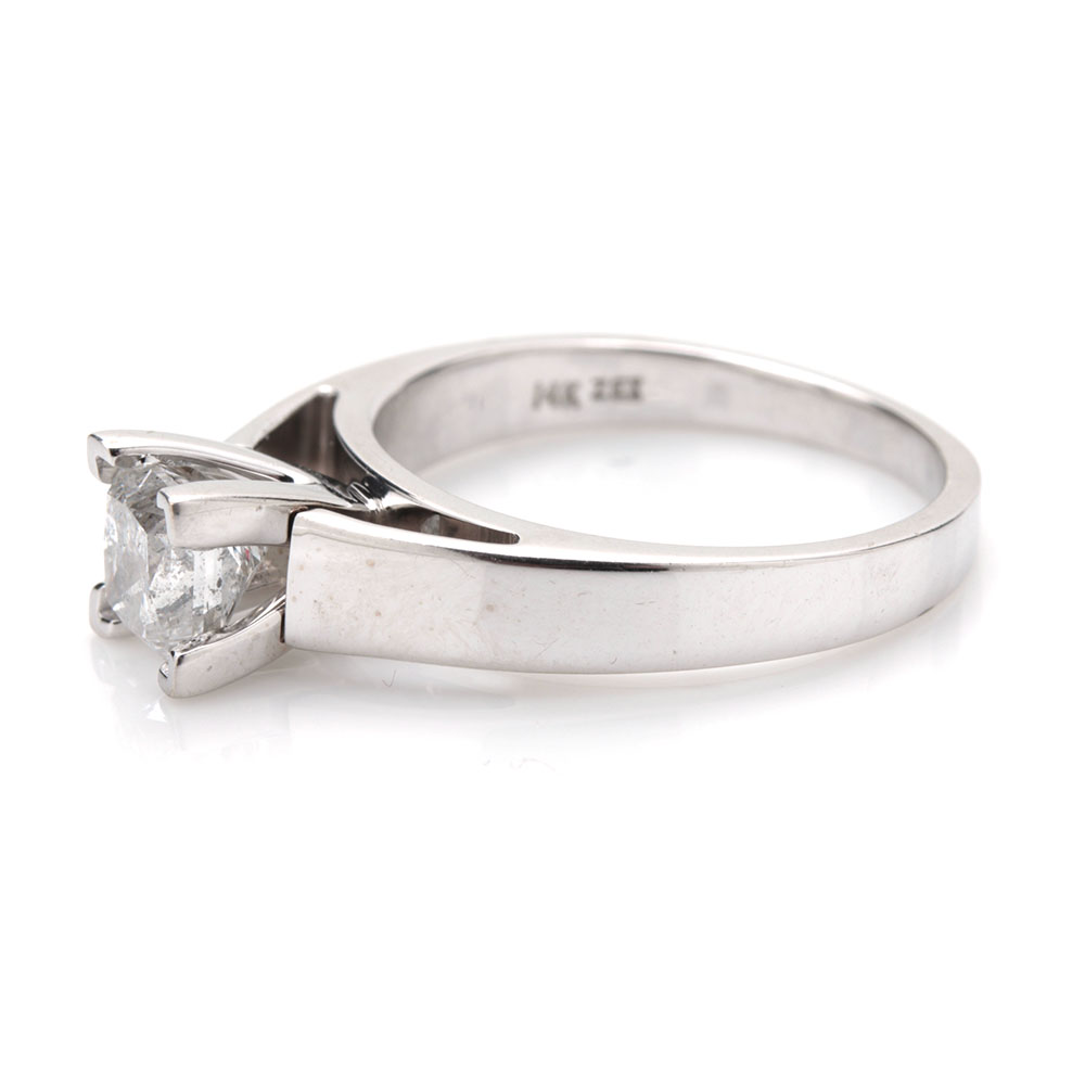 Rosy Blue 14K White Gold Diamond Ring