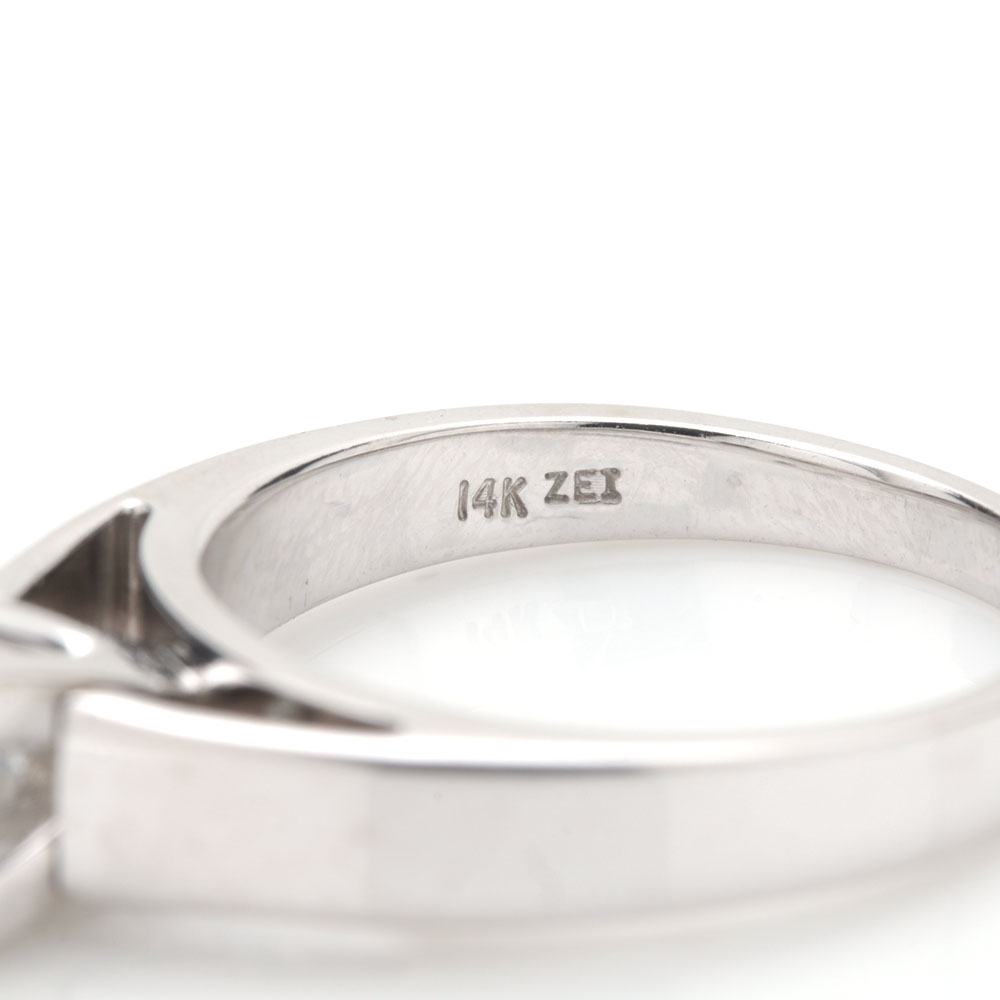 Rosy Blue 14K White Gold Diamond Ring