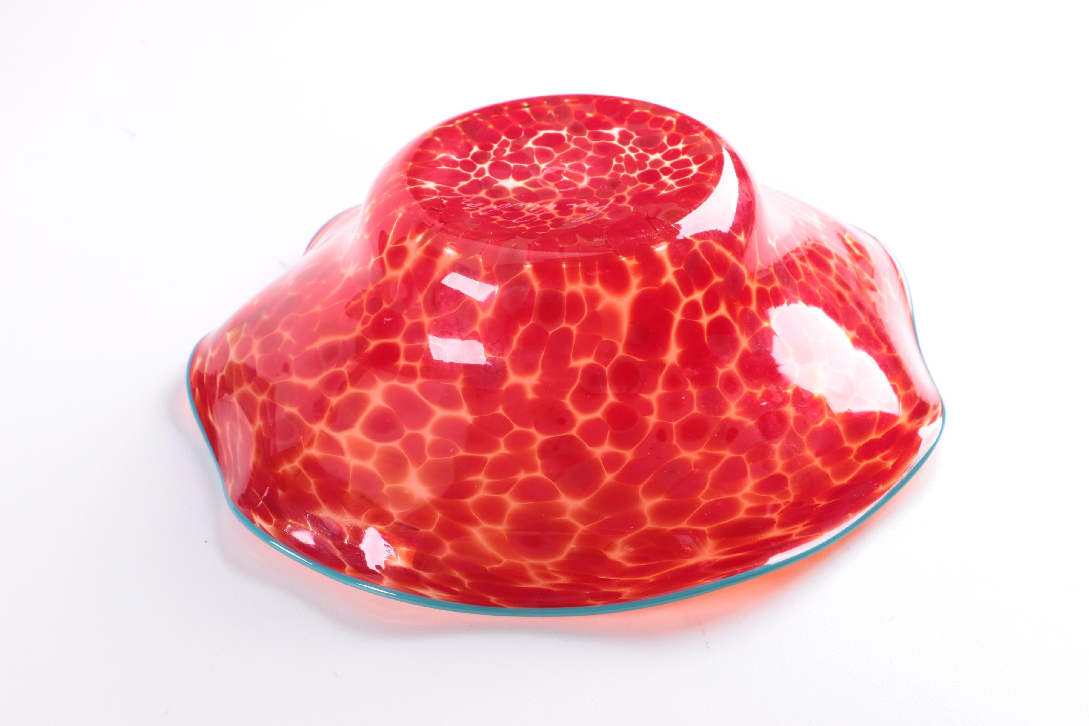 Blown Glass Bowls and Murano Glass Wrapped Candies