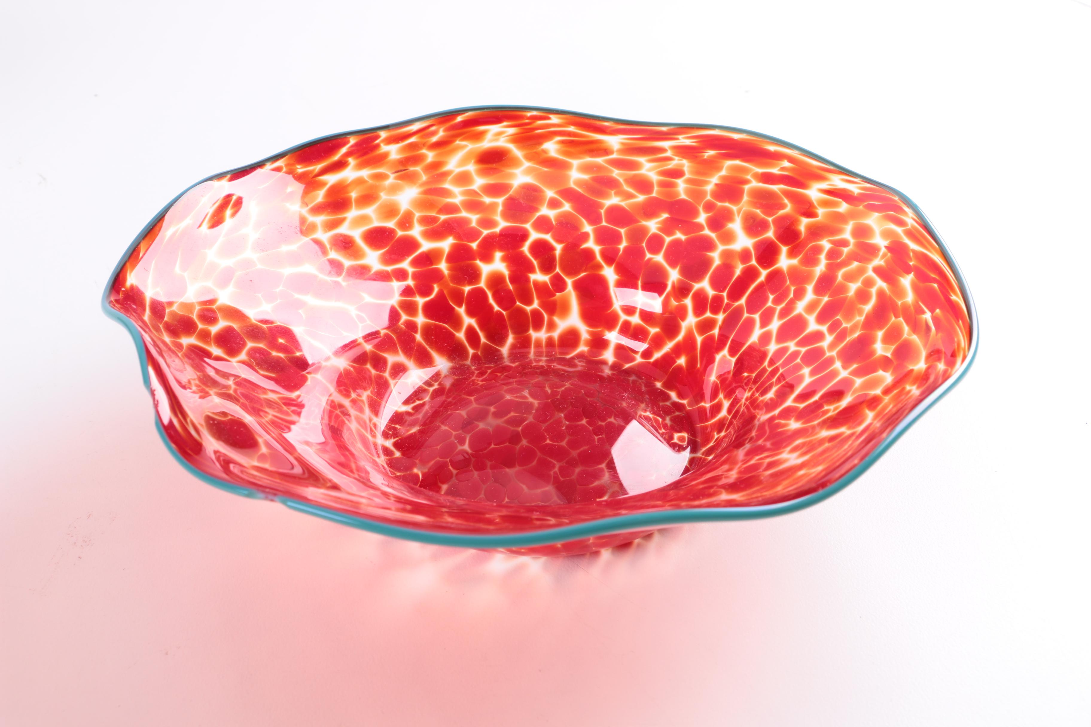 Blown Glass Bowls and Murano Glass Wrapped Candies