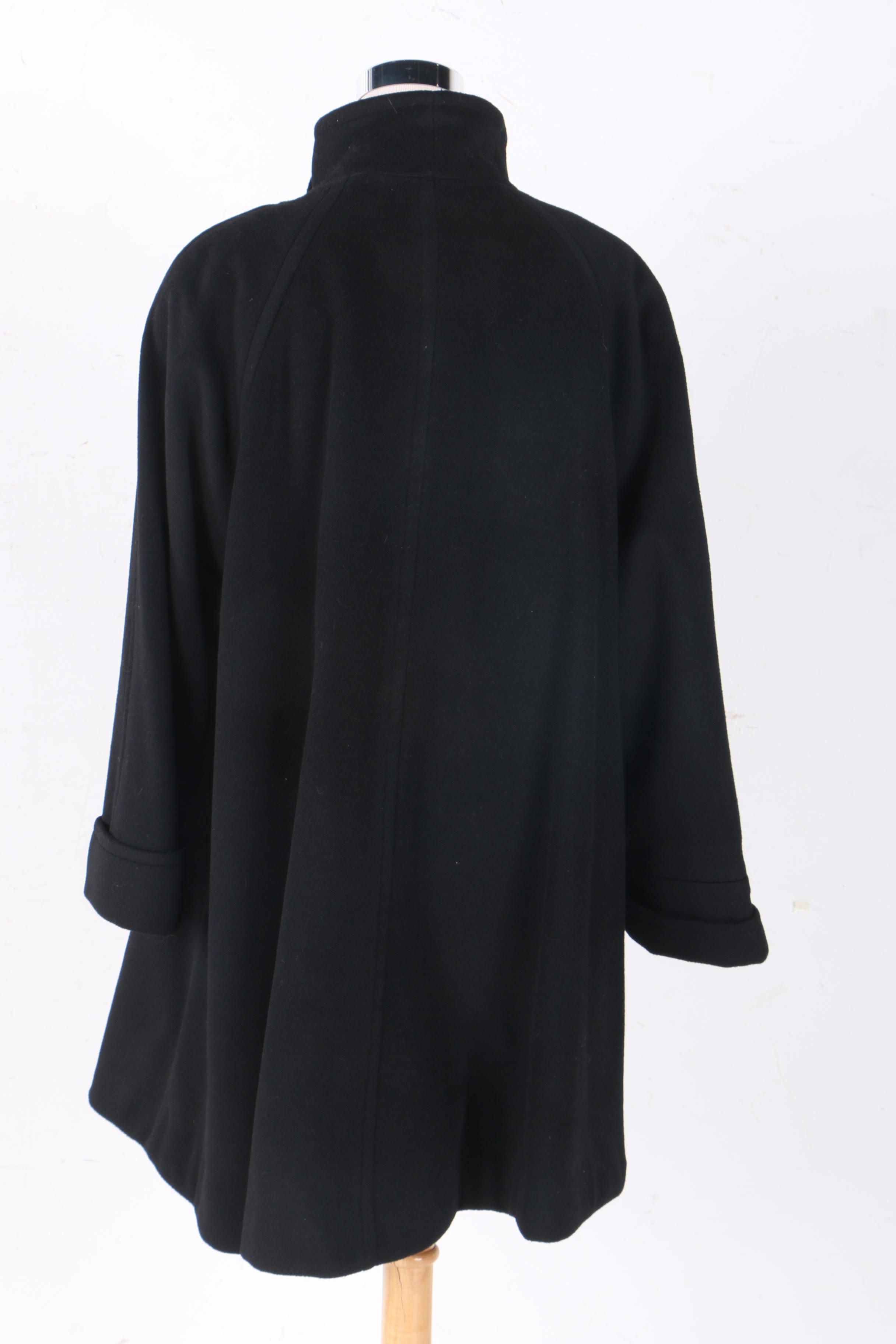 Black Woolen Overcoat by Perry Ellis for Neiman Marcus