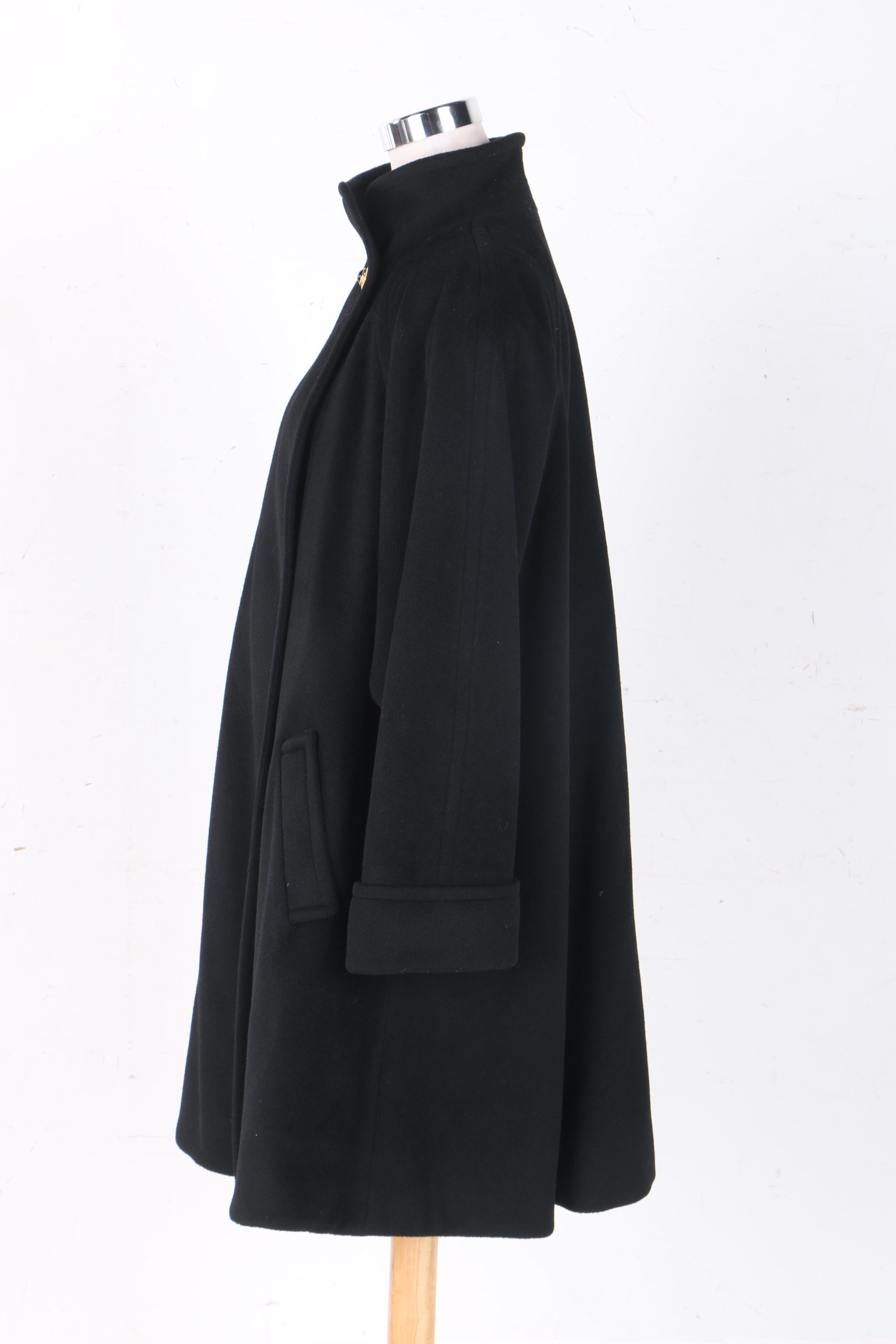 Black Woolen Overcoat by Perry Ellis for Neiman Marcus