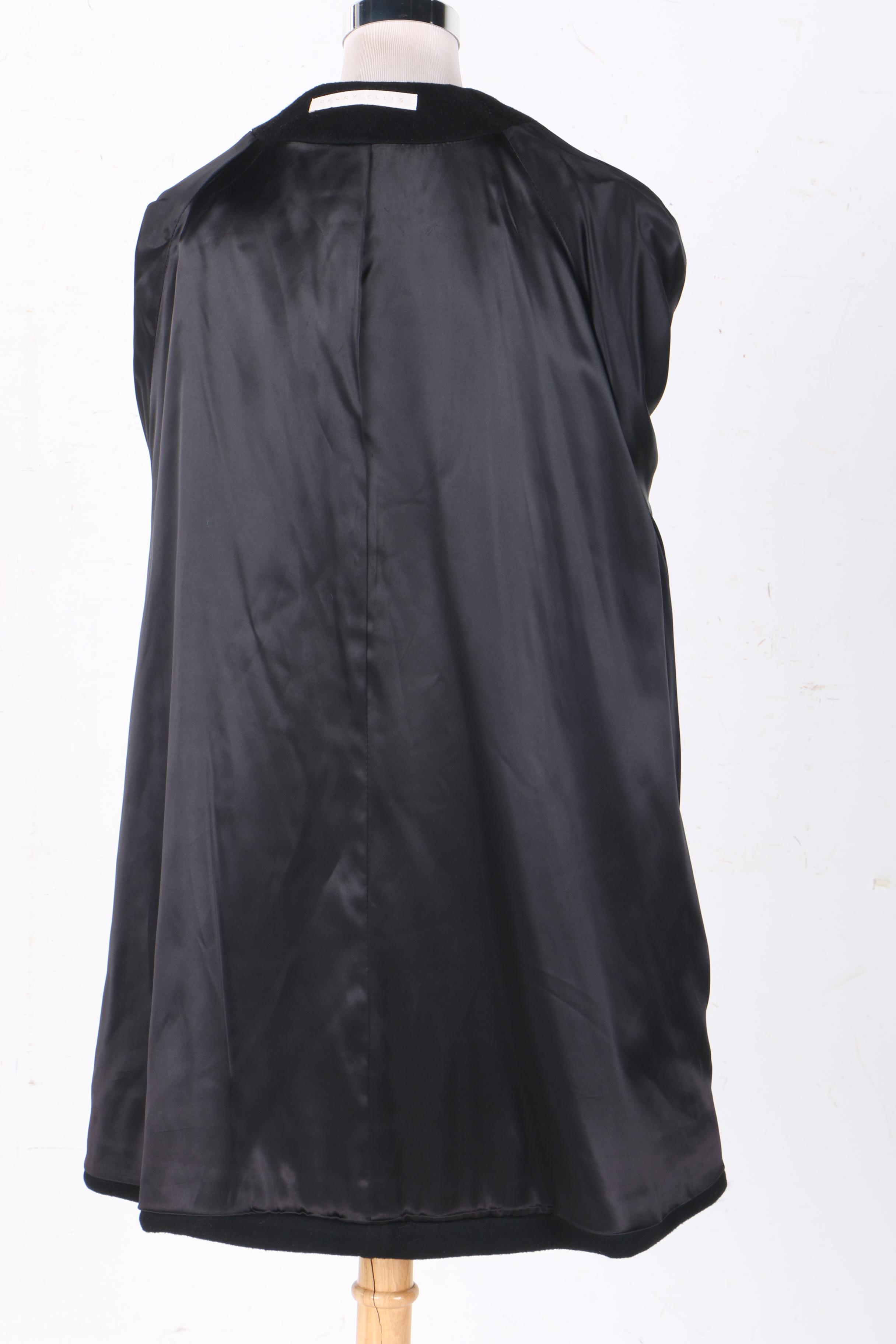 Black Woolen Overcoat by Perry Ellis for Neiman Marcus