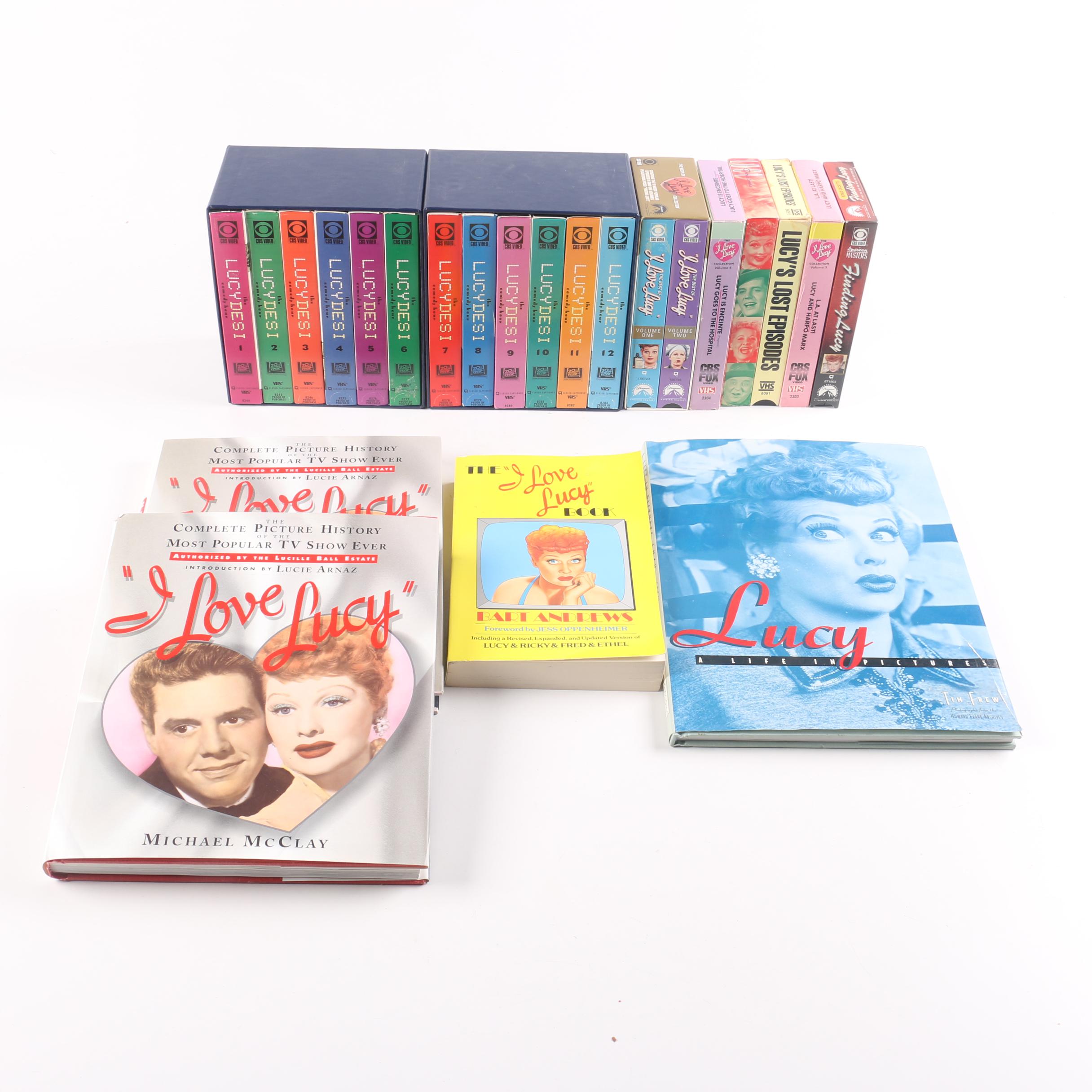 Lucille Ball Book and VHS Tape Collection
