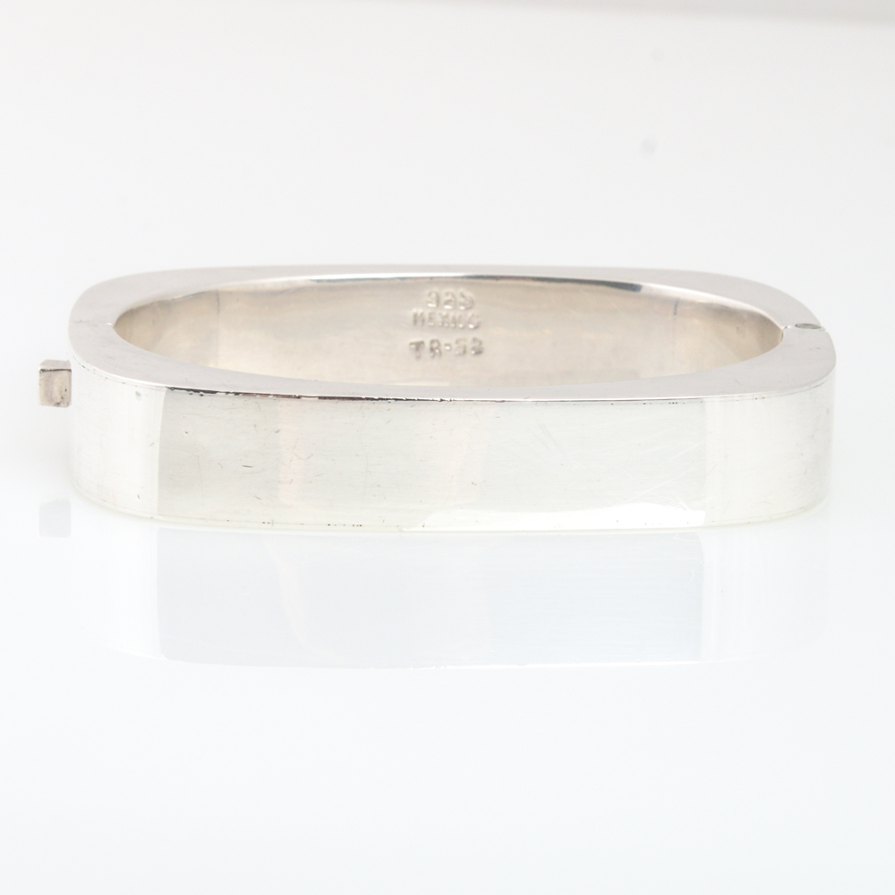 Sterling Silver Hinged Bangle
