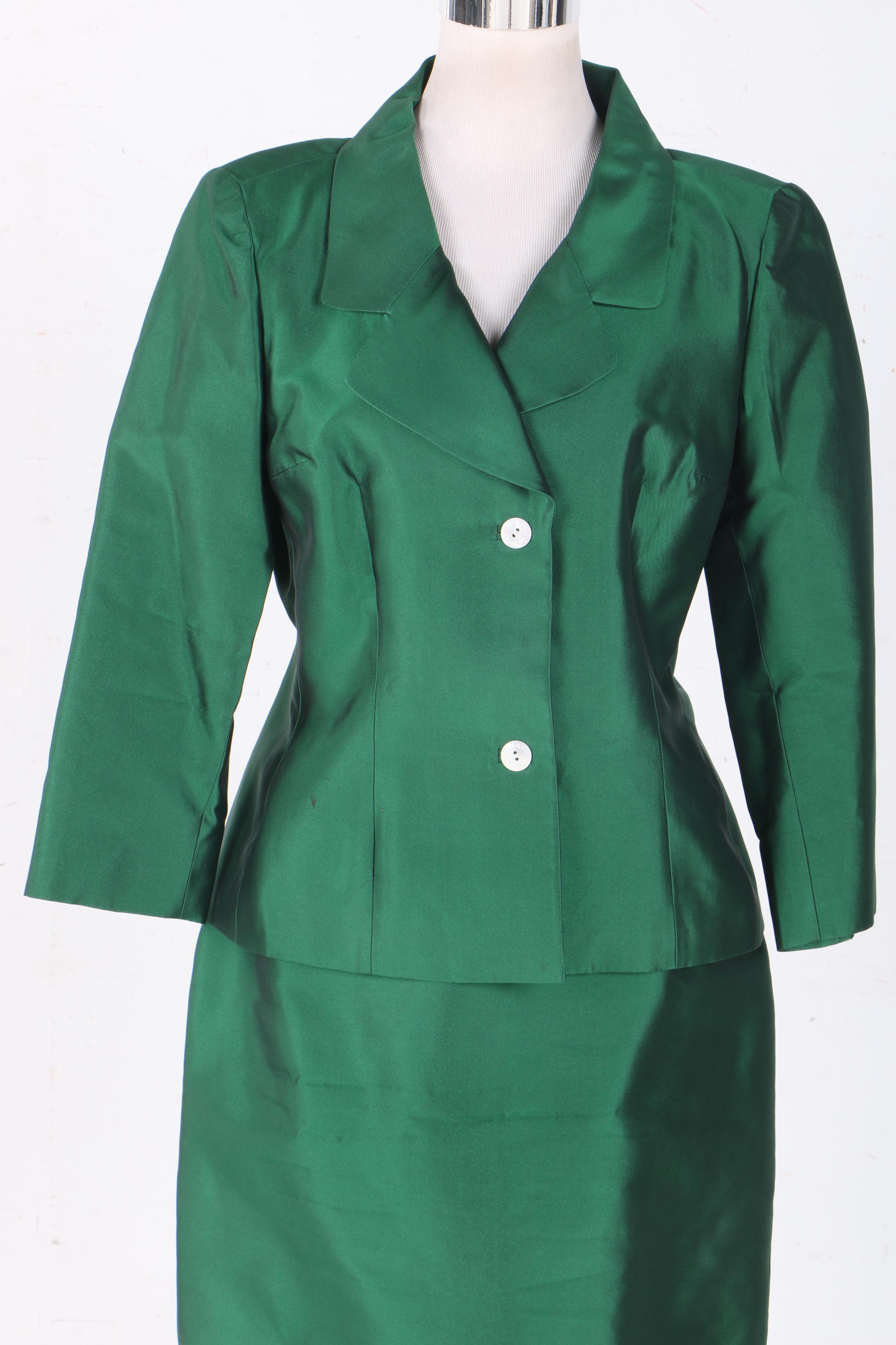 Dolce and Gabbana Silk Skirt Suit