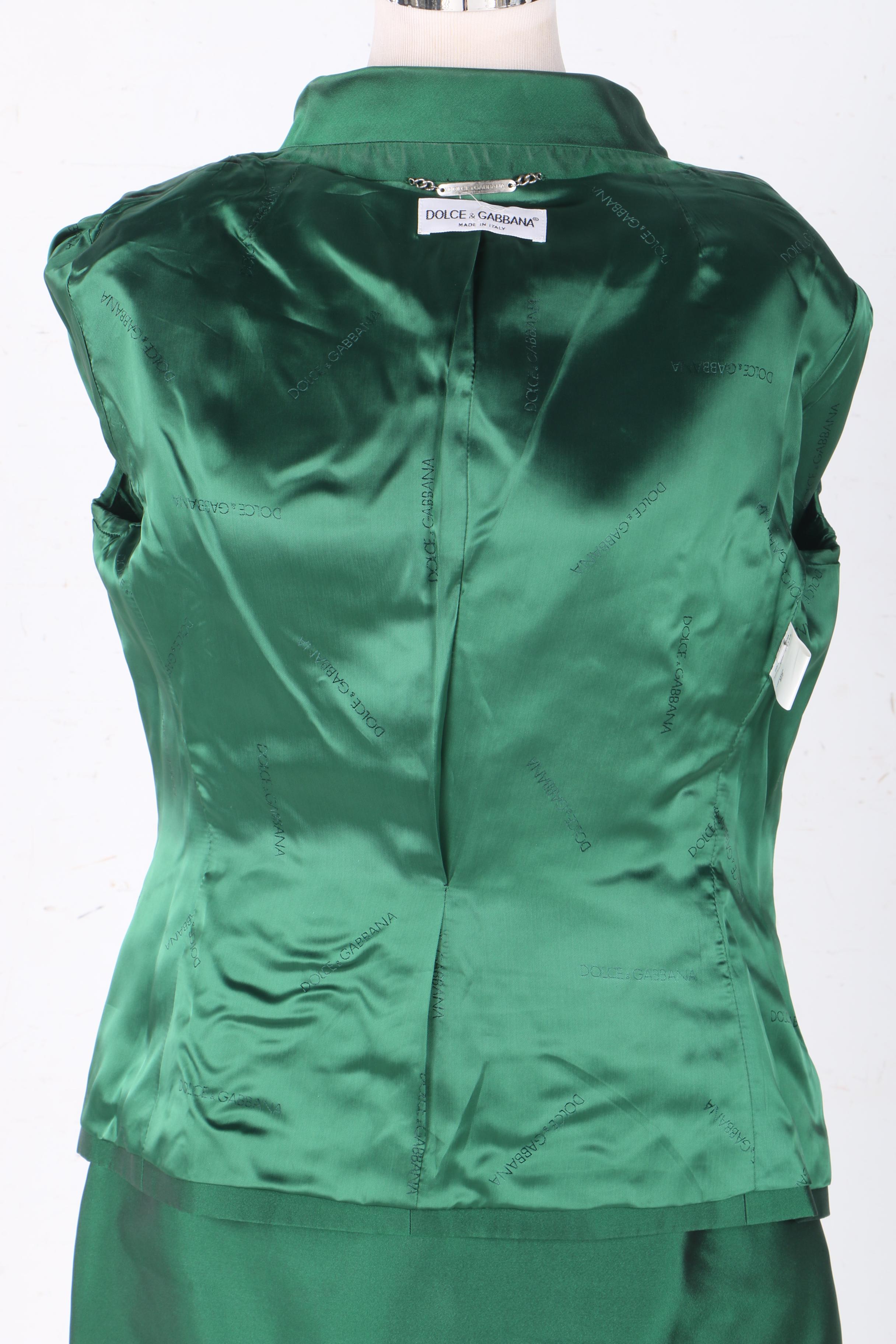 Dolce and Gabbana Silk Skirt Suit