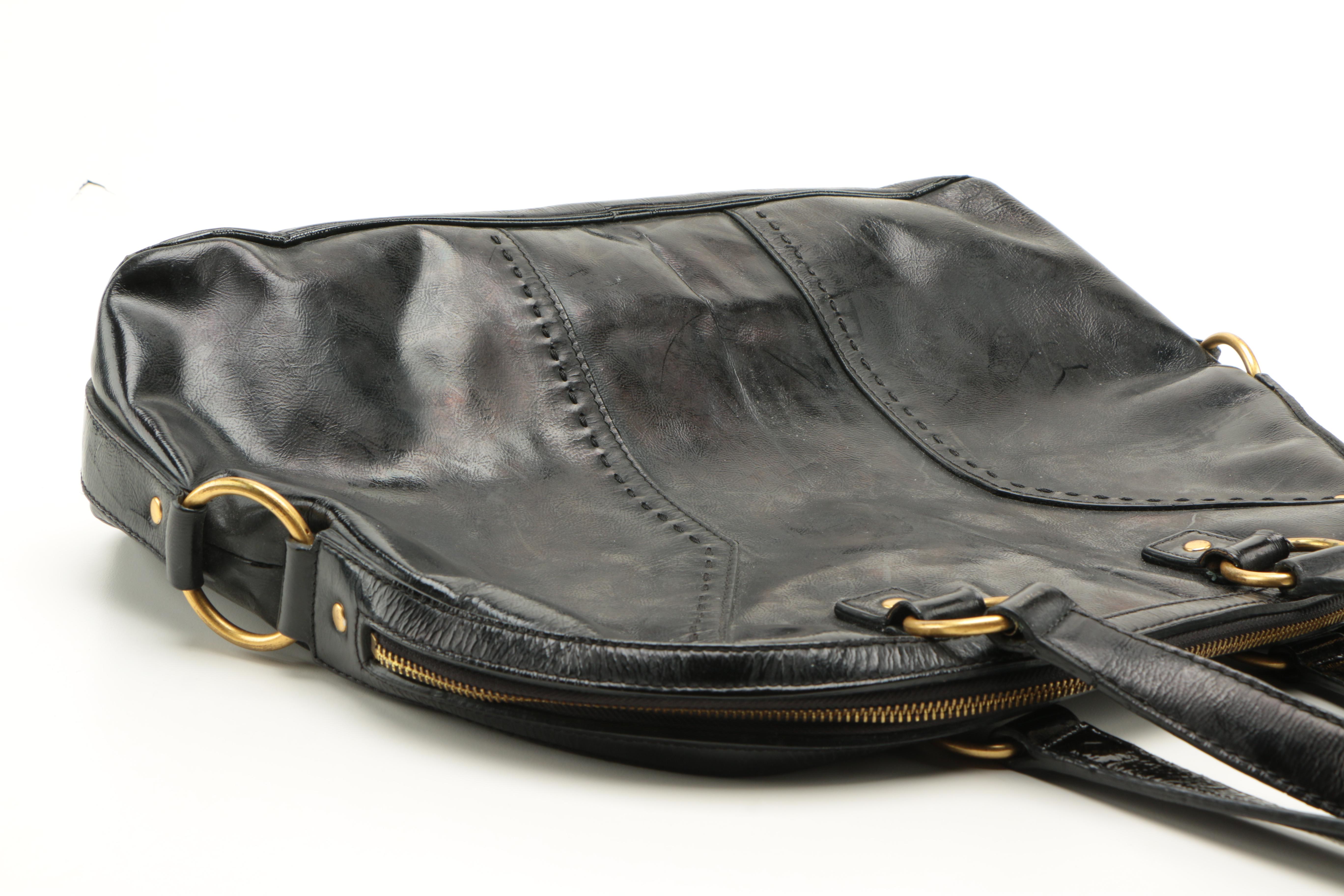 Yves Saint Laurent Black Leather Handbag