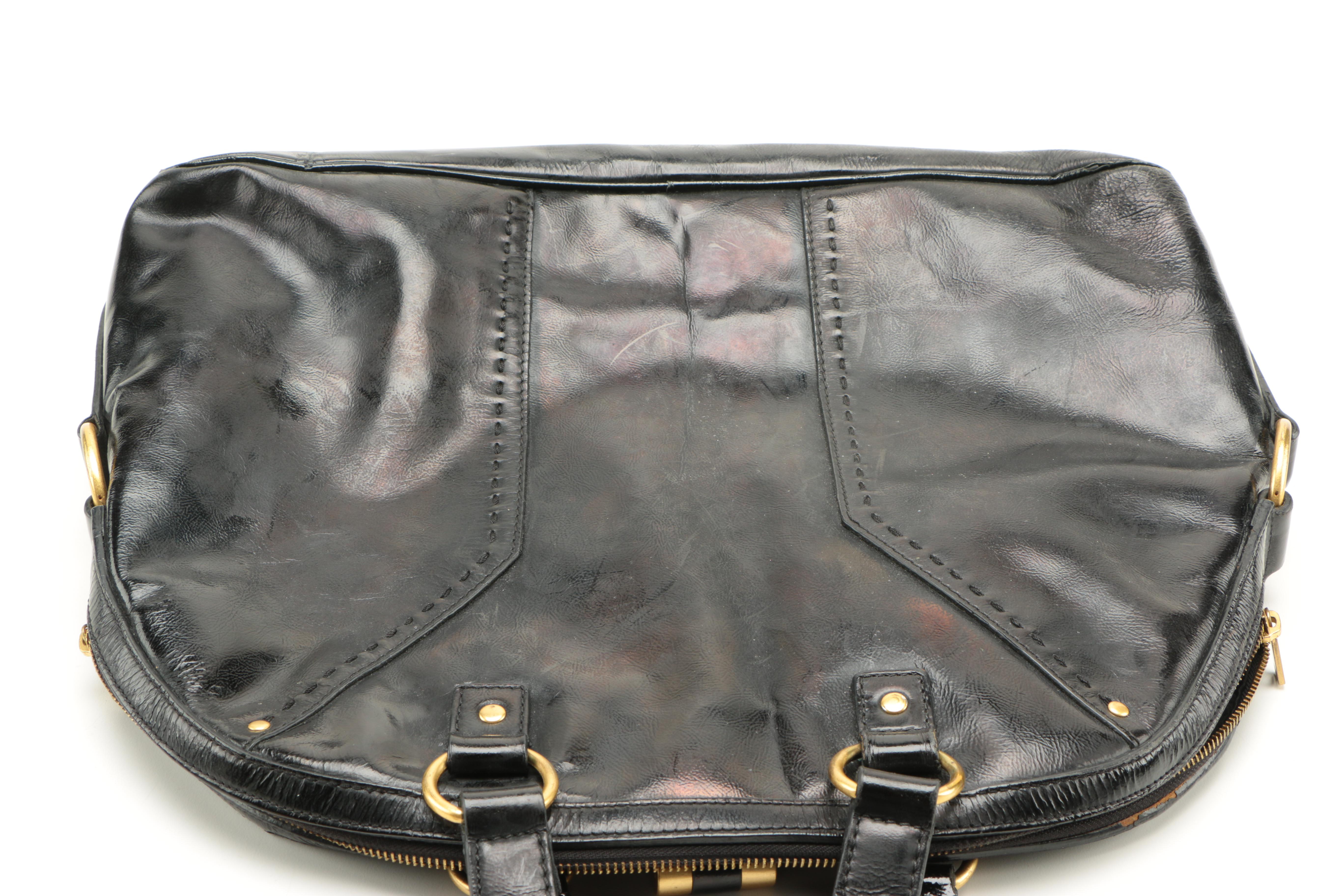 Yves Saint Laurent Black Leather Handbag