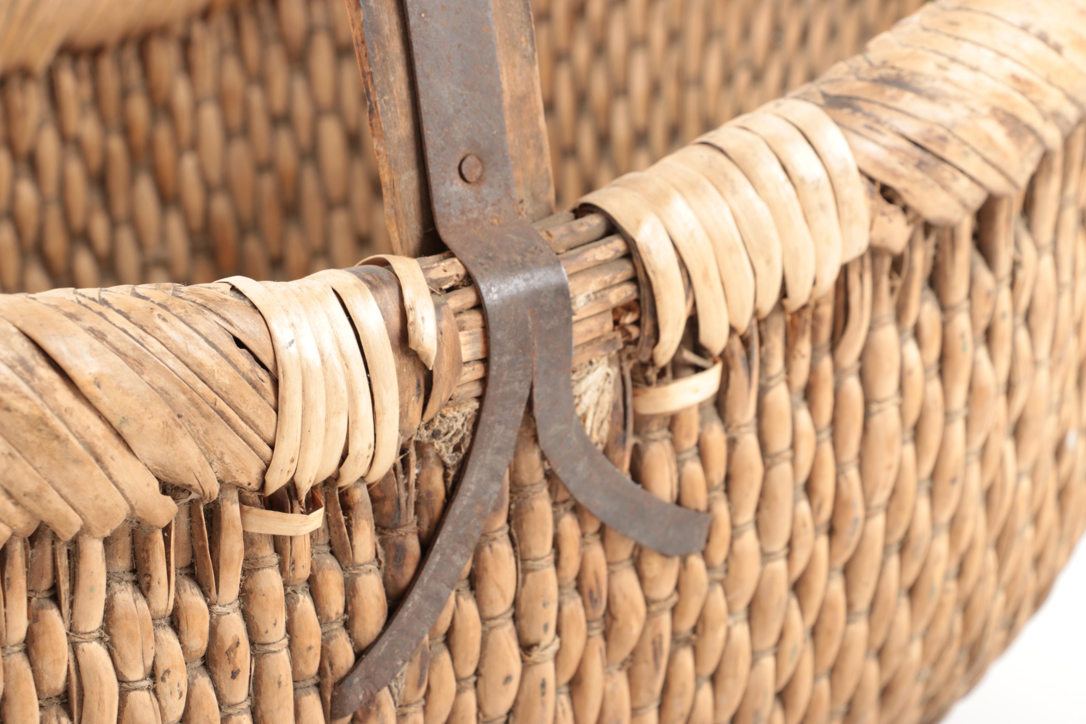 Antique Wicker Baby Basket