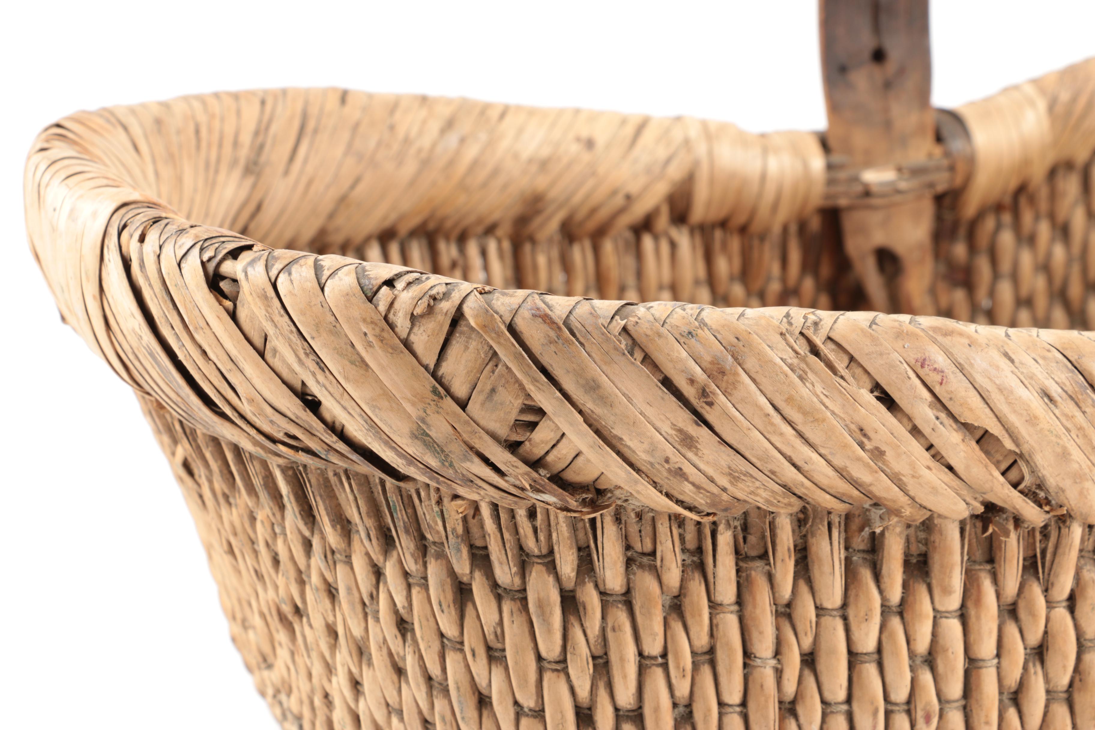 Antique Wicker Baby Basket