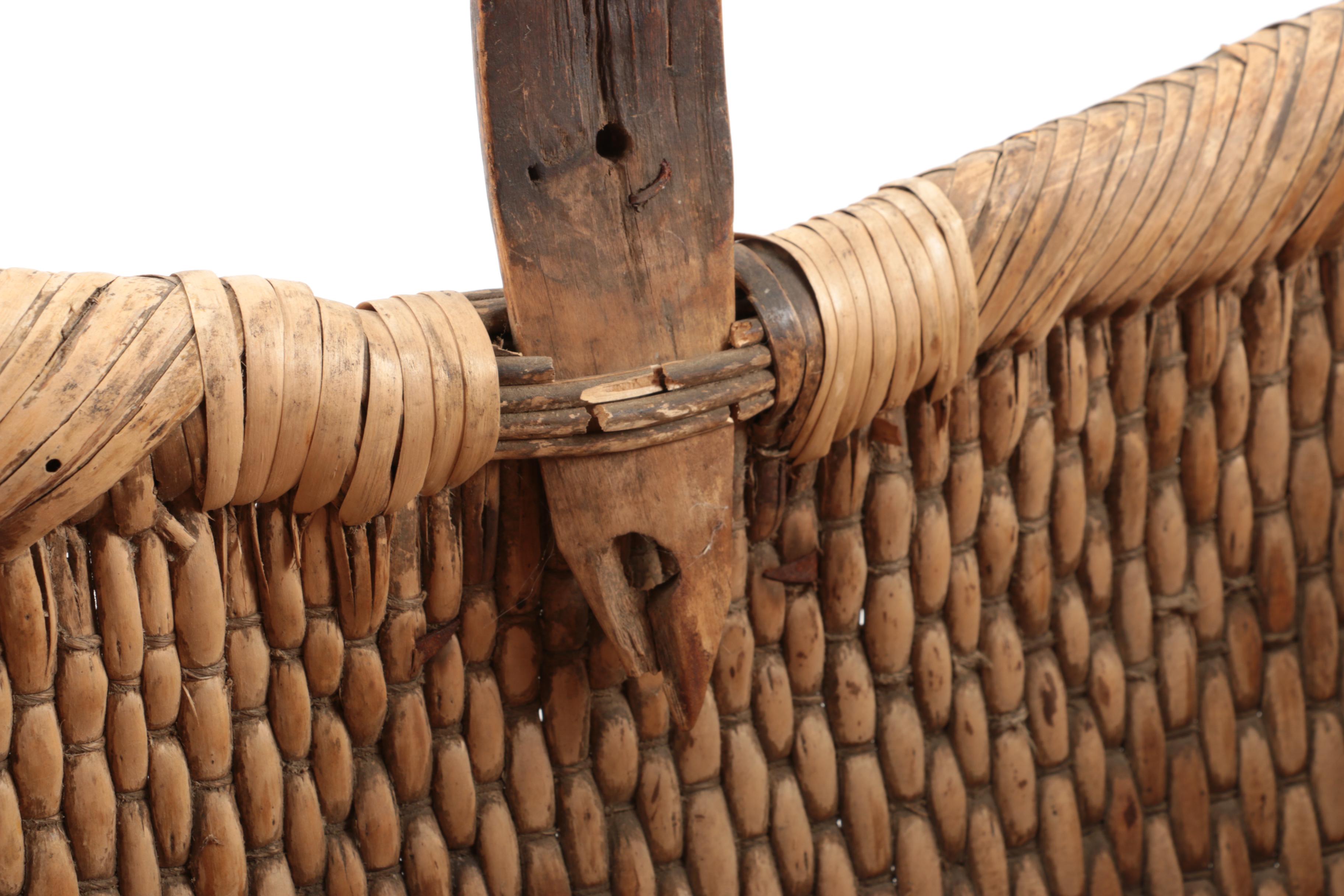 Antique Wicker Baby Basket