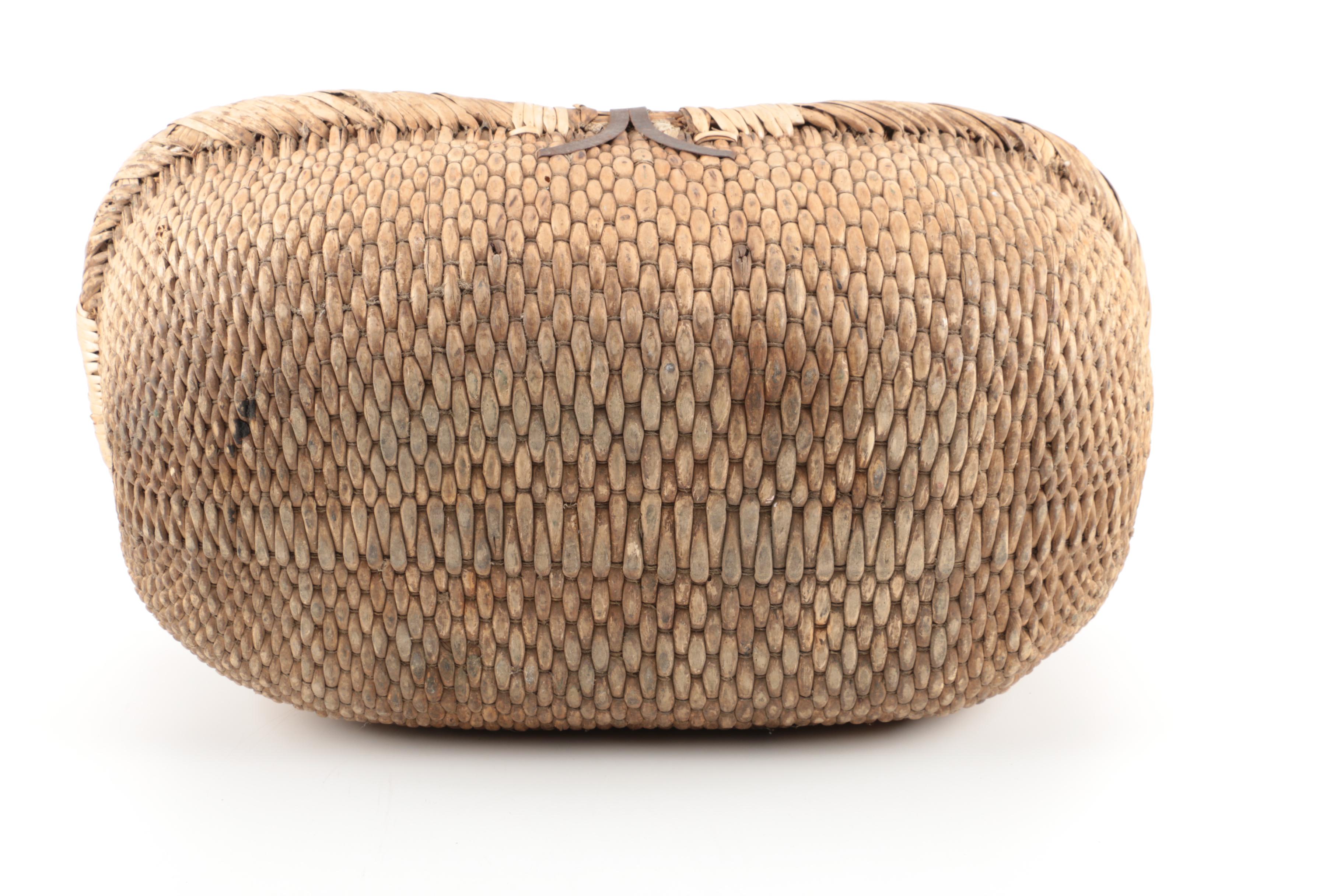 Antique Wicker Baby Basket