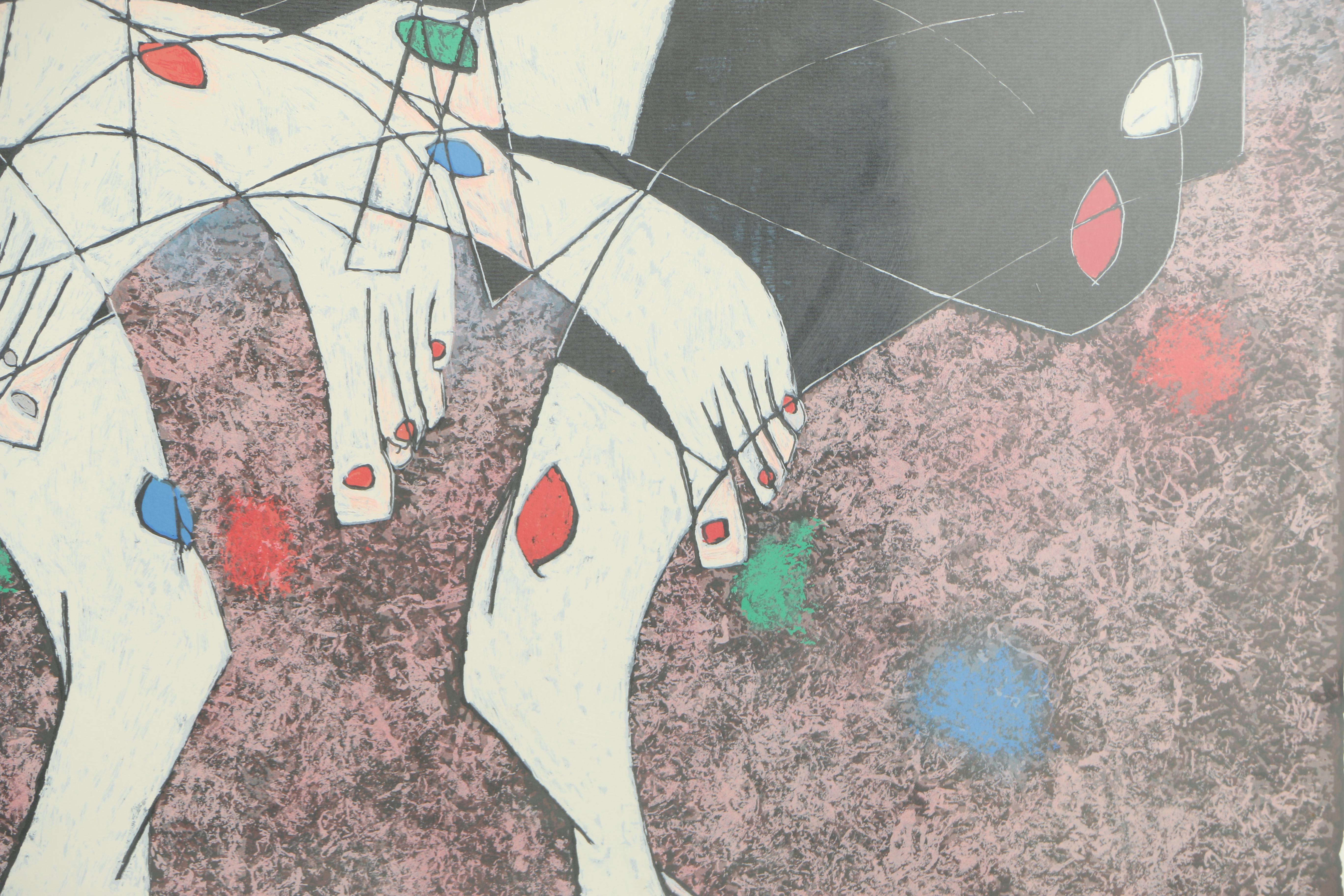 Jiang Tie-Feng Signed Limited Edition Serigraph on Paper "Moonlight Dance"