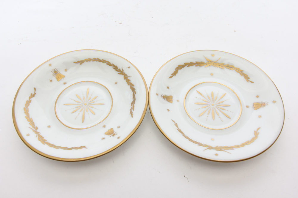 Hand-Painted Demitasse Depicting Napoleon and Marie Louise