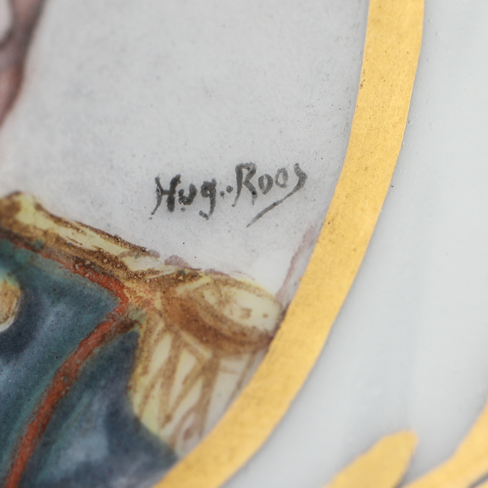 Hand-Painted Demitasse Depicting Napoleon and Marie Louise