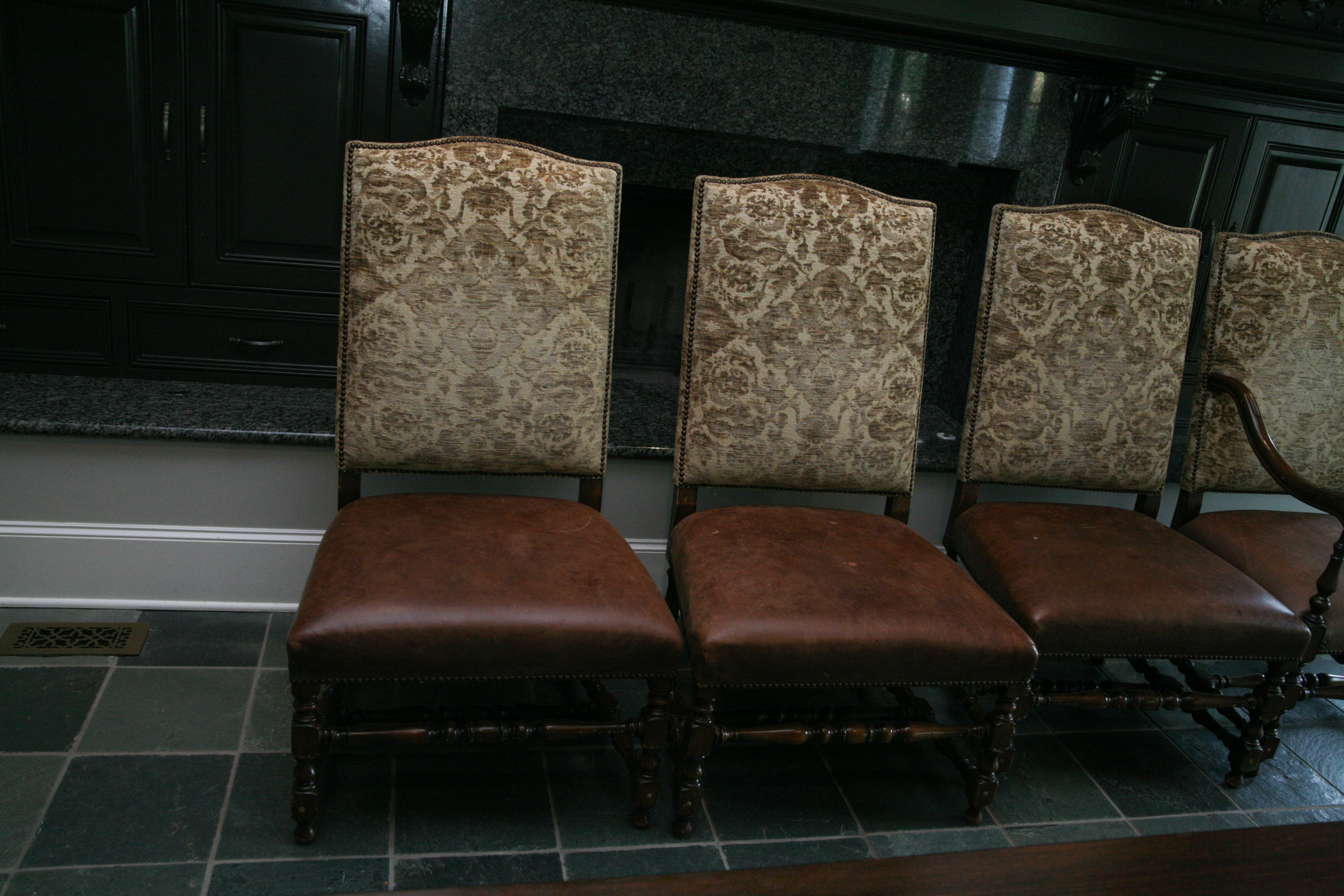 Eight Louis XIV Style Dining Chairs