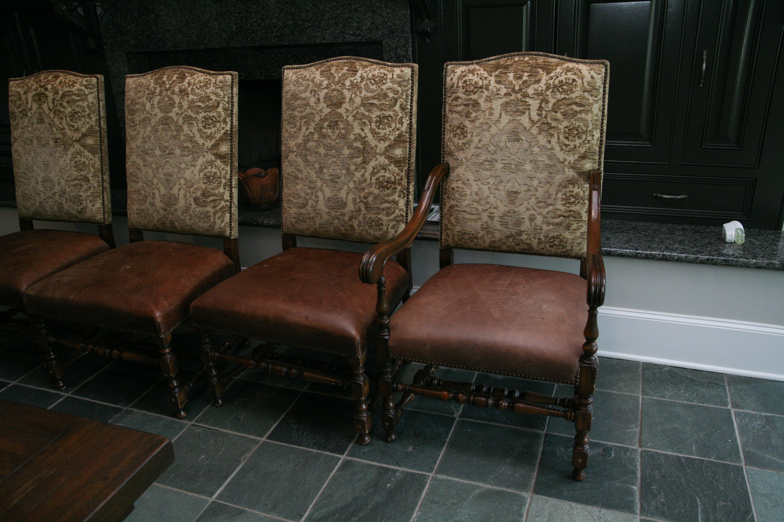 Eight Louis XIV Style Dining Chairs