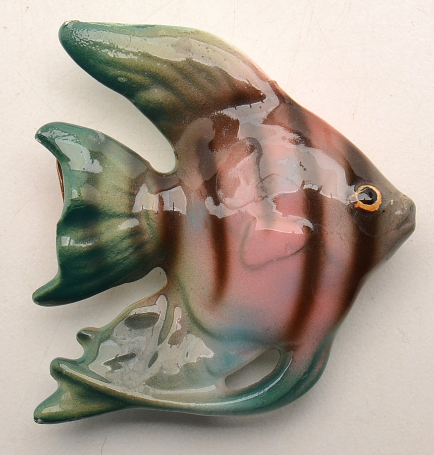 Set of Vintage Lefton Angel Fish Wall Hangings