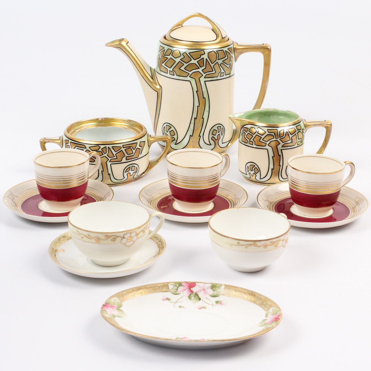 Arts and Crafts Hand Painted Rosenthal China Assortment