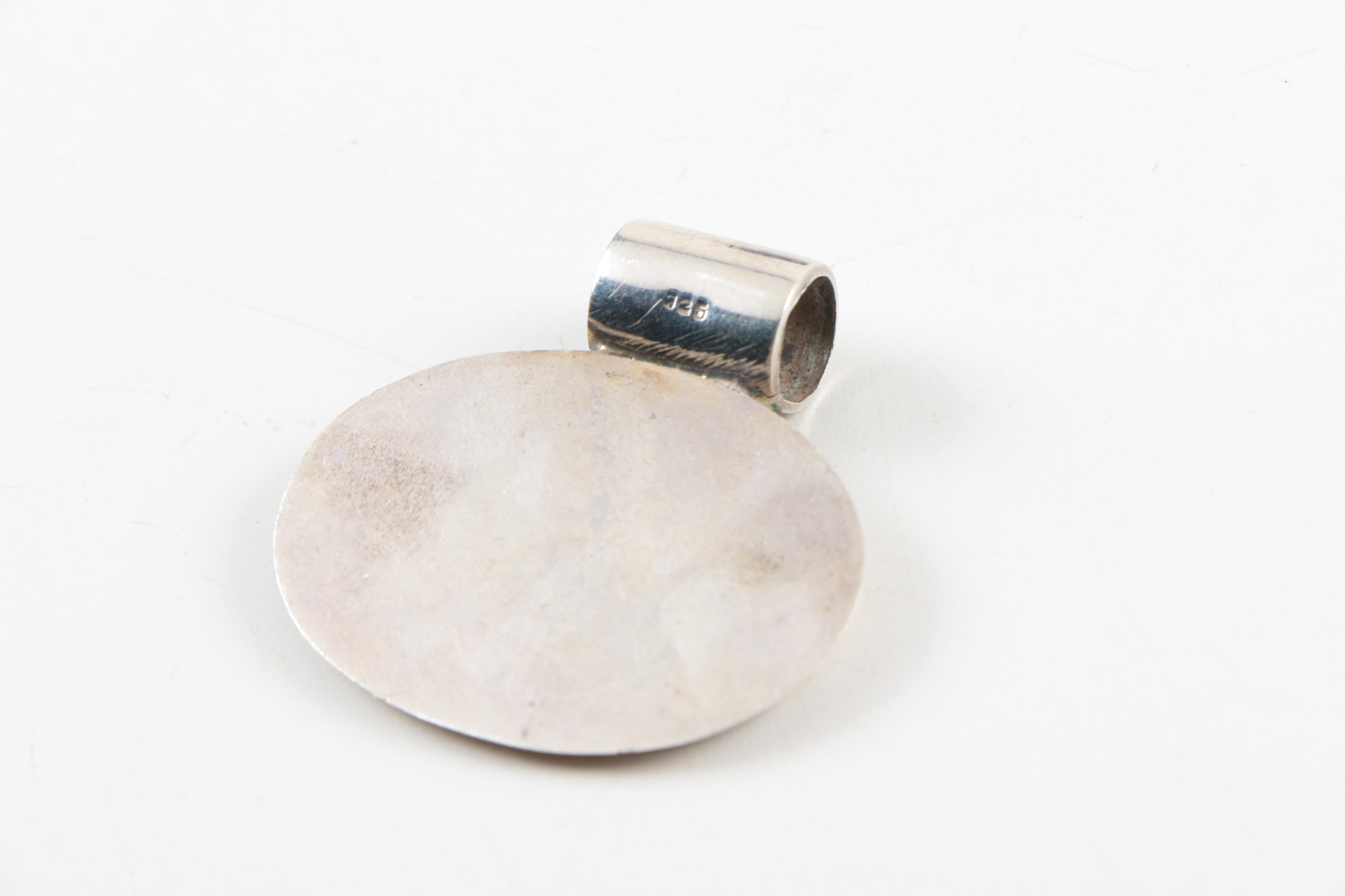 Sterling Silver Bracelet Earrings and Pendant