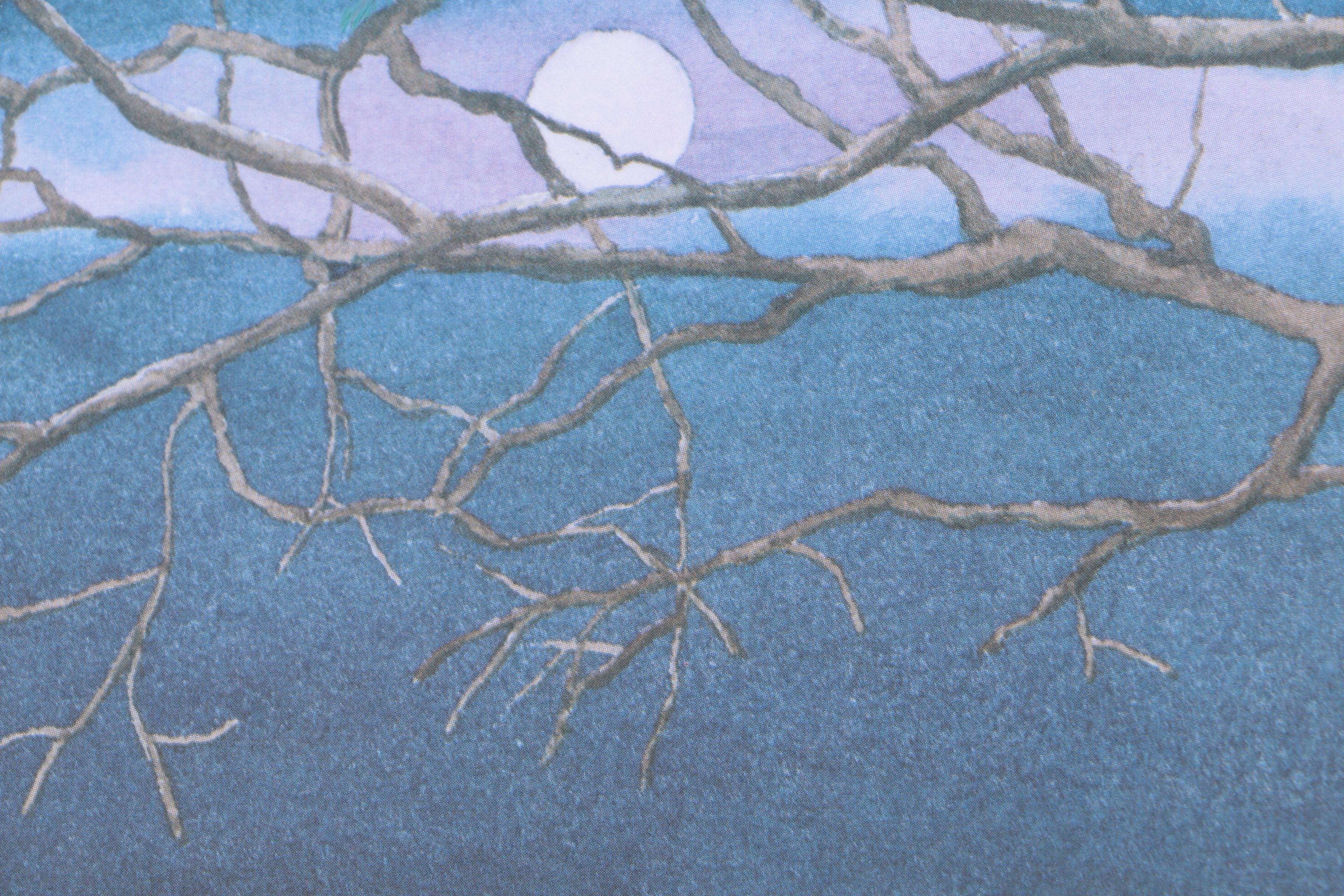 Connie Bieber Limited Edition Offset Lithograph "Sheep and Quilt"