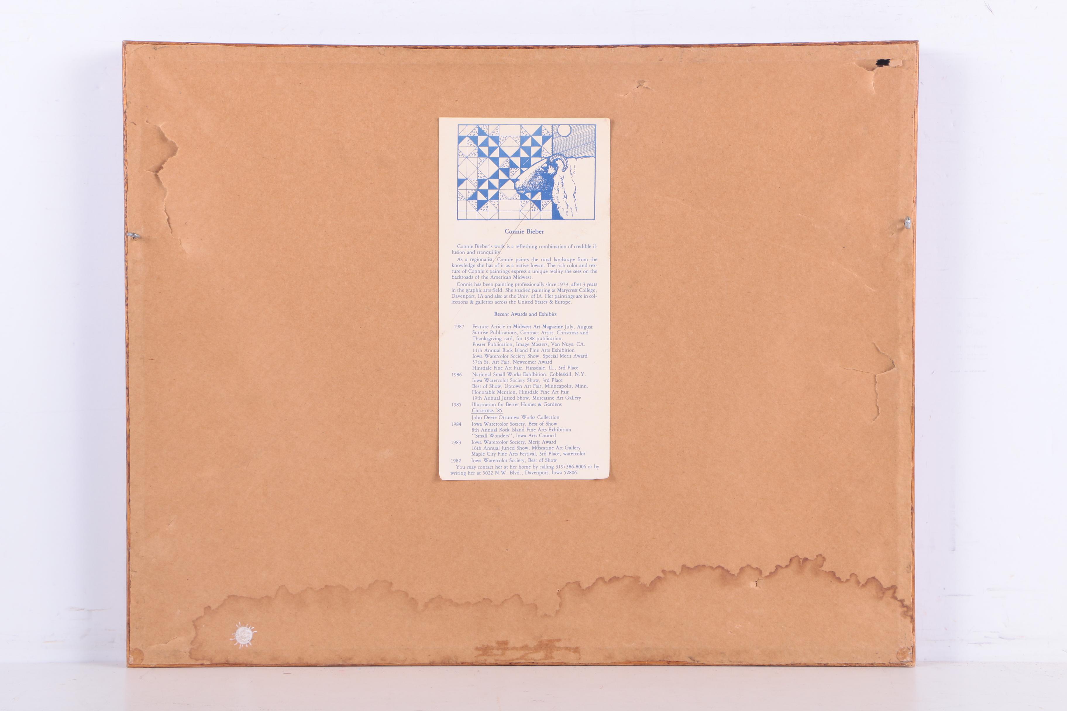 Connie Bieber Limited Edition Offset Lithograph "Sheep and Quilt"