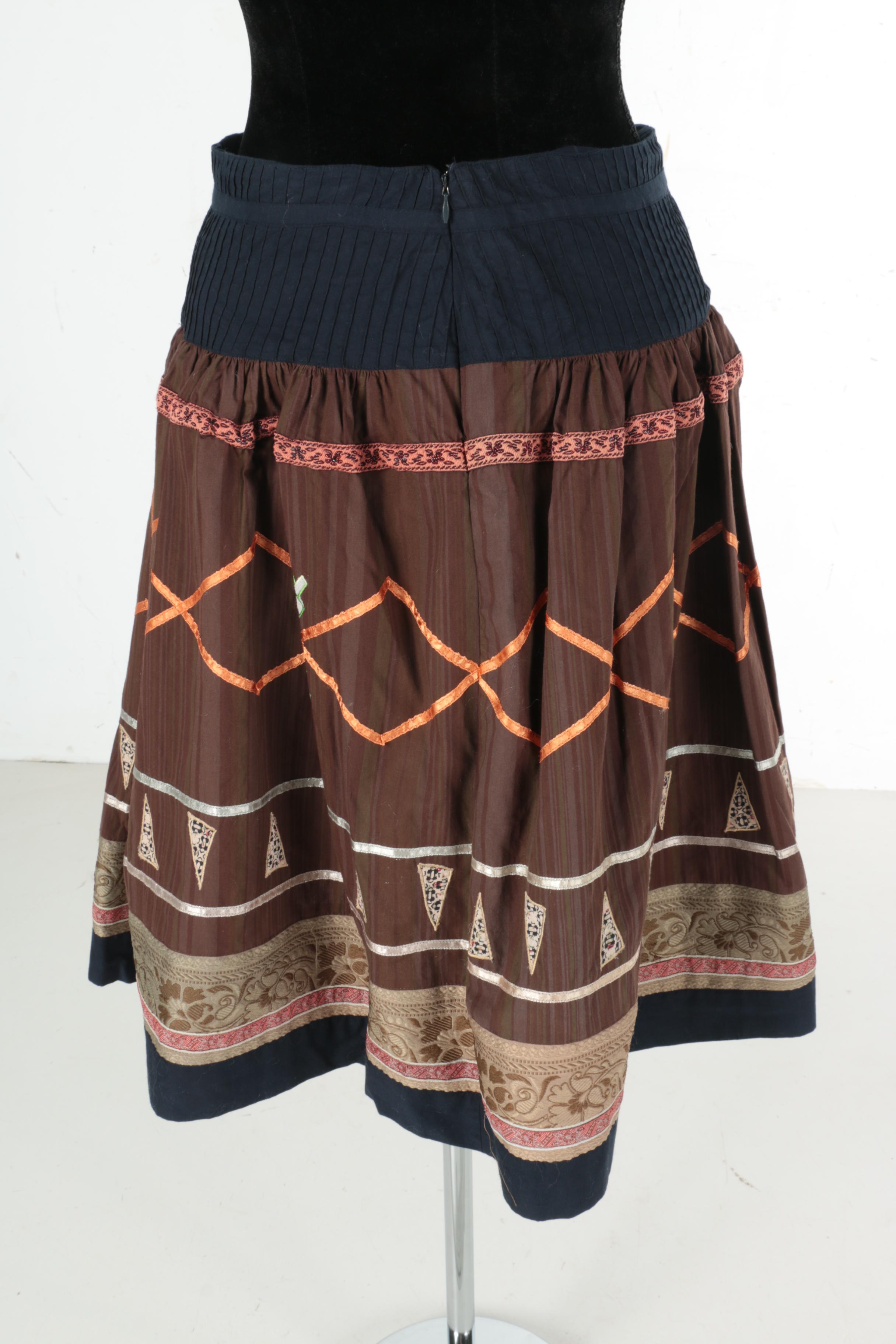 Women's Matty M Mixed Media Skirt