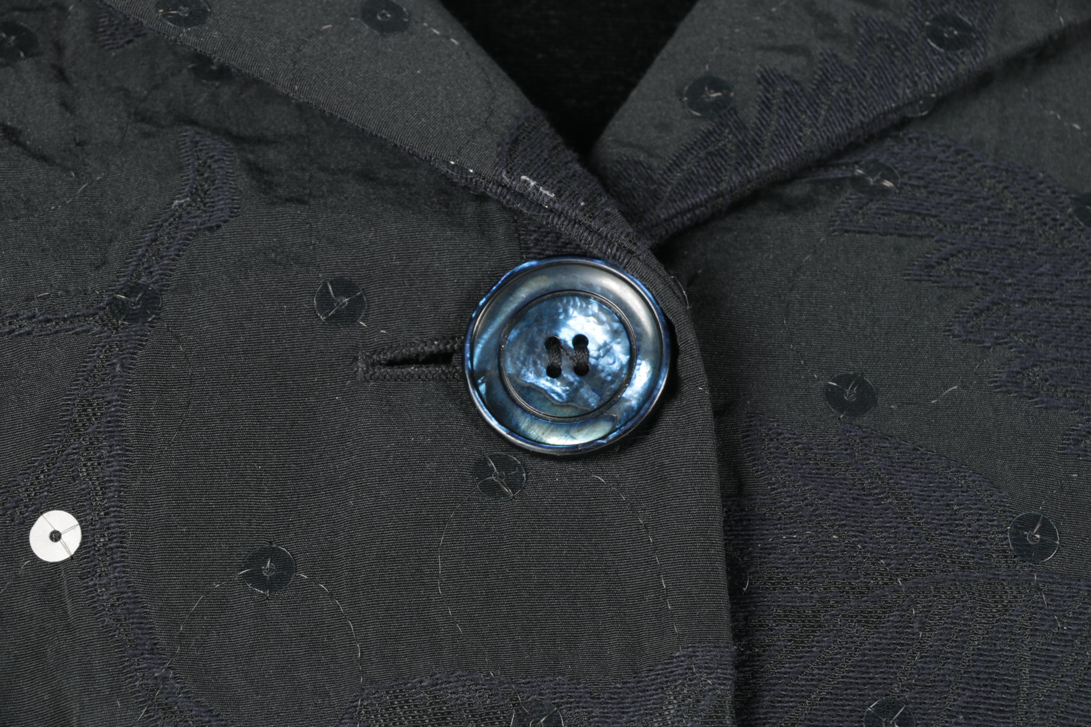 Sonia Bogner Black Sequins Skirt Suit