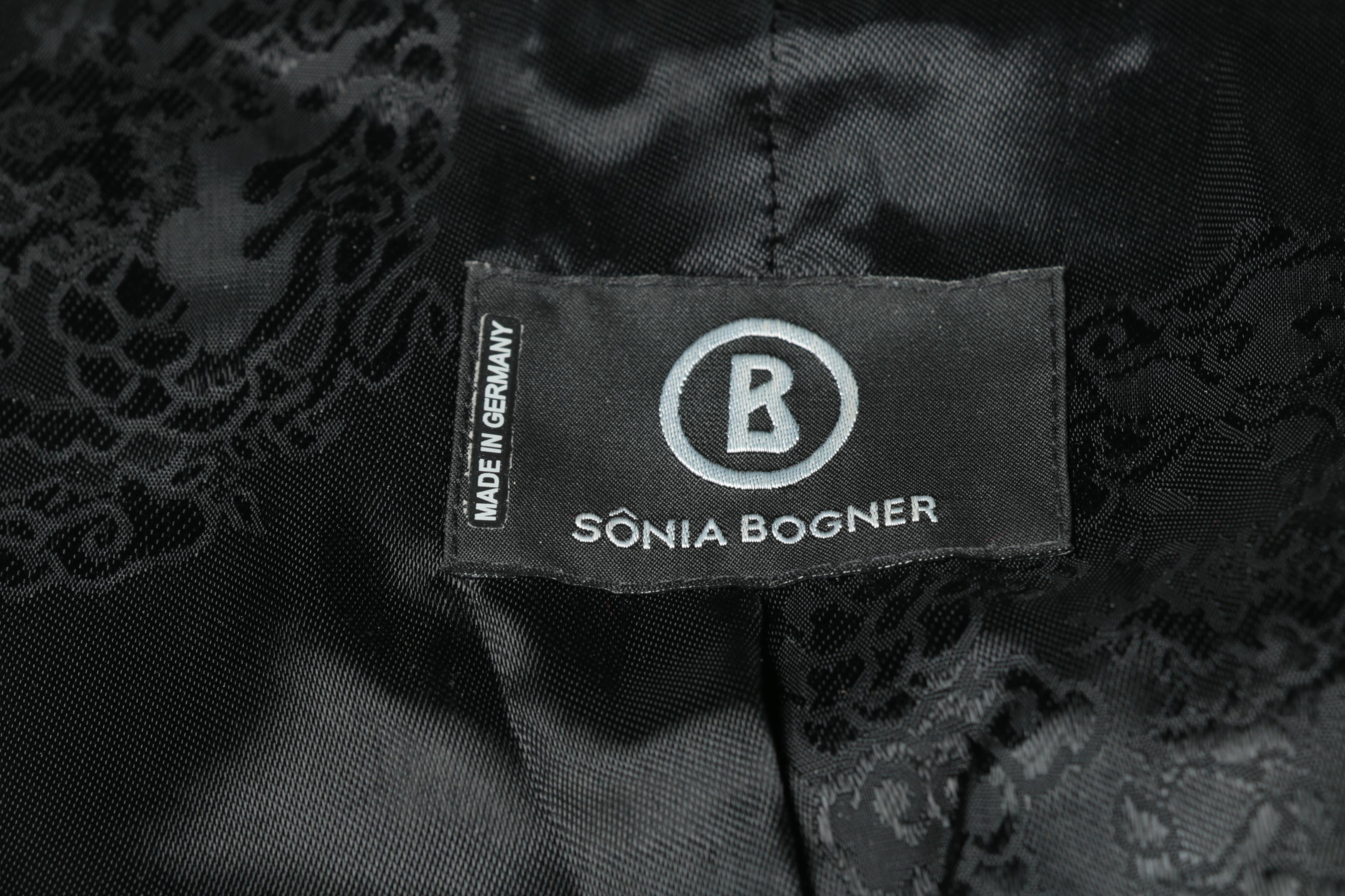 Sonia Bogner Black Sequins Skirt Suit