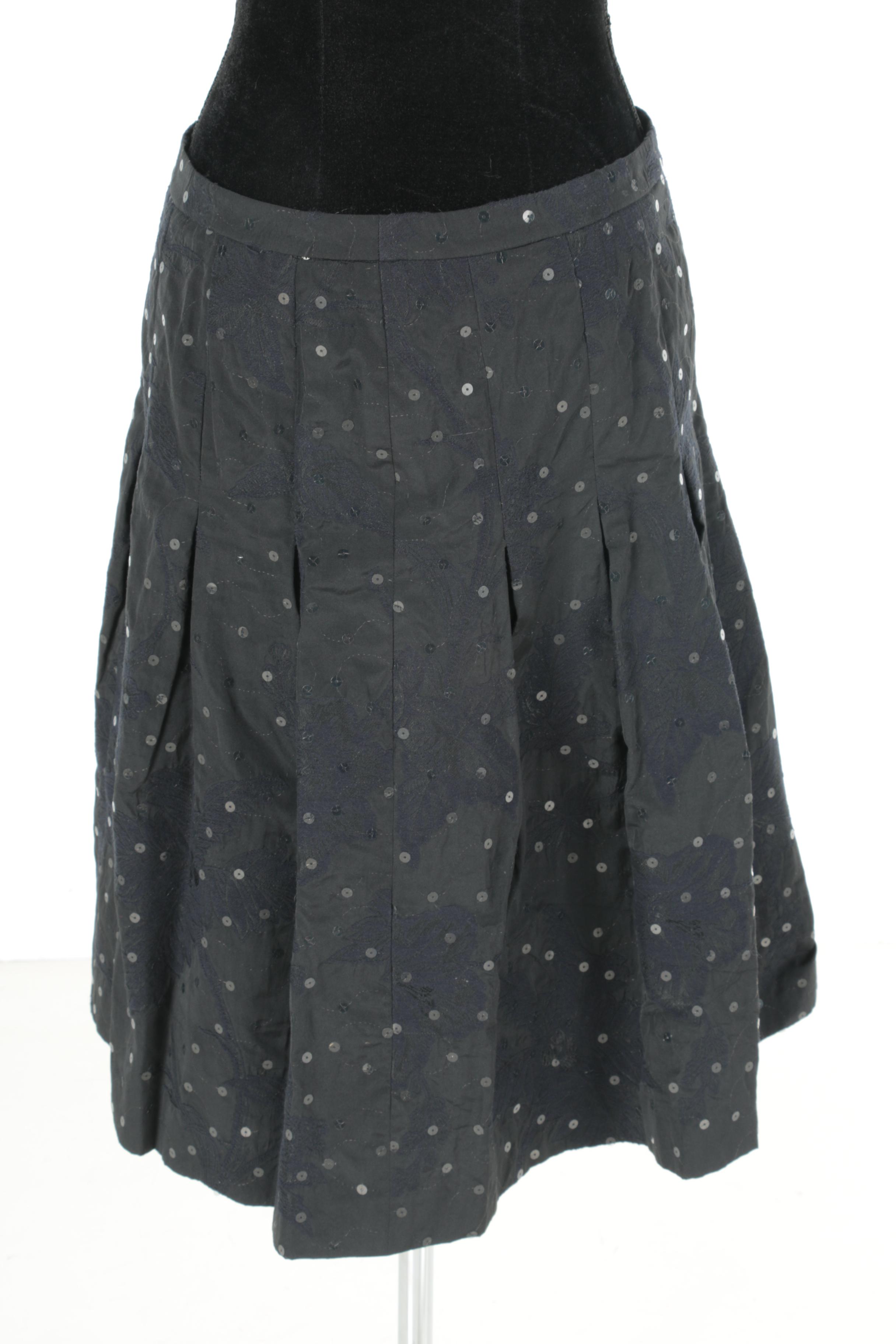 Sonia Bogner Black Sequins Skirt Suit