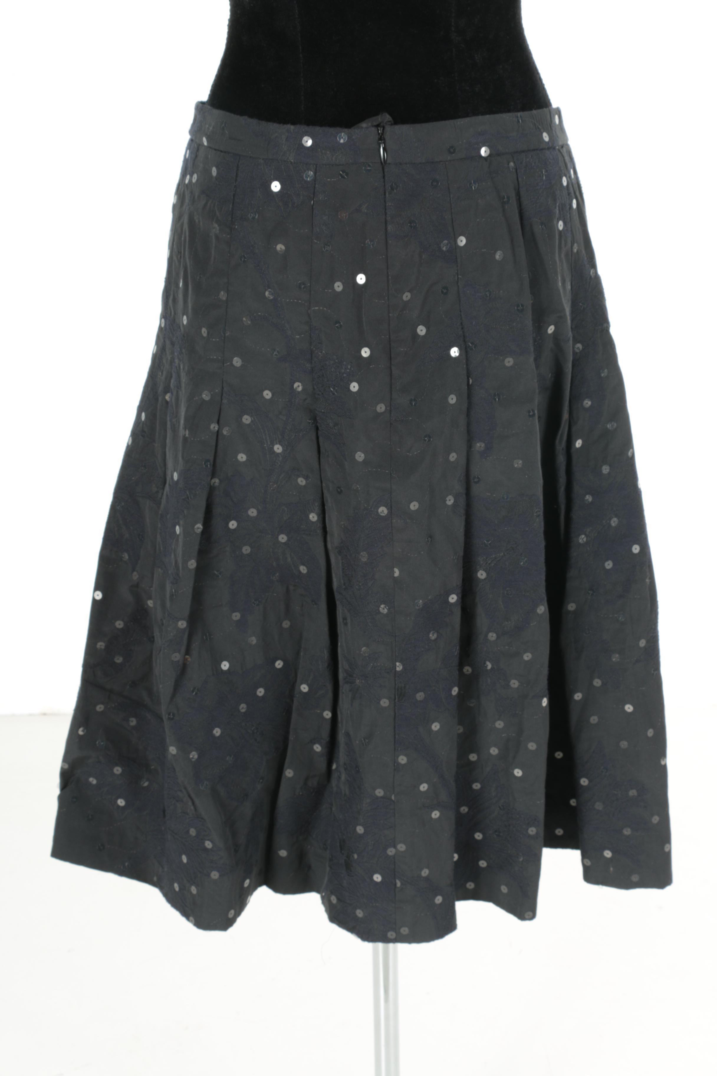 Sonia Bogner Black Sequins Skirt Suit