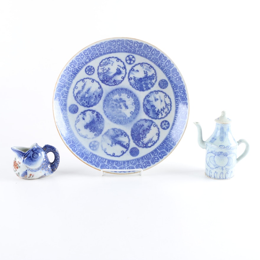 Vintage Blue and White Ceramic Tableware