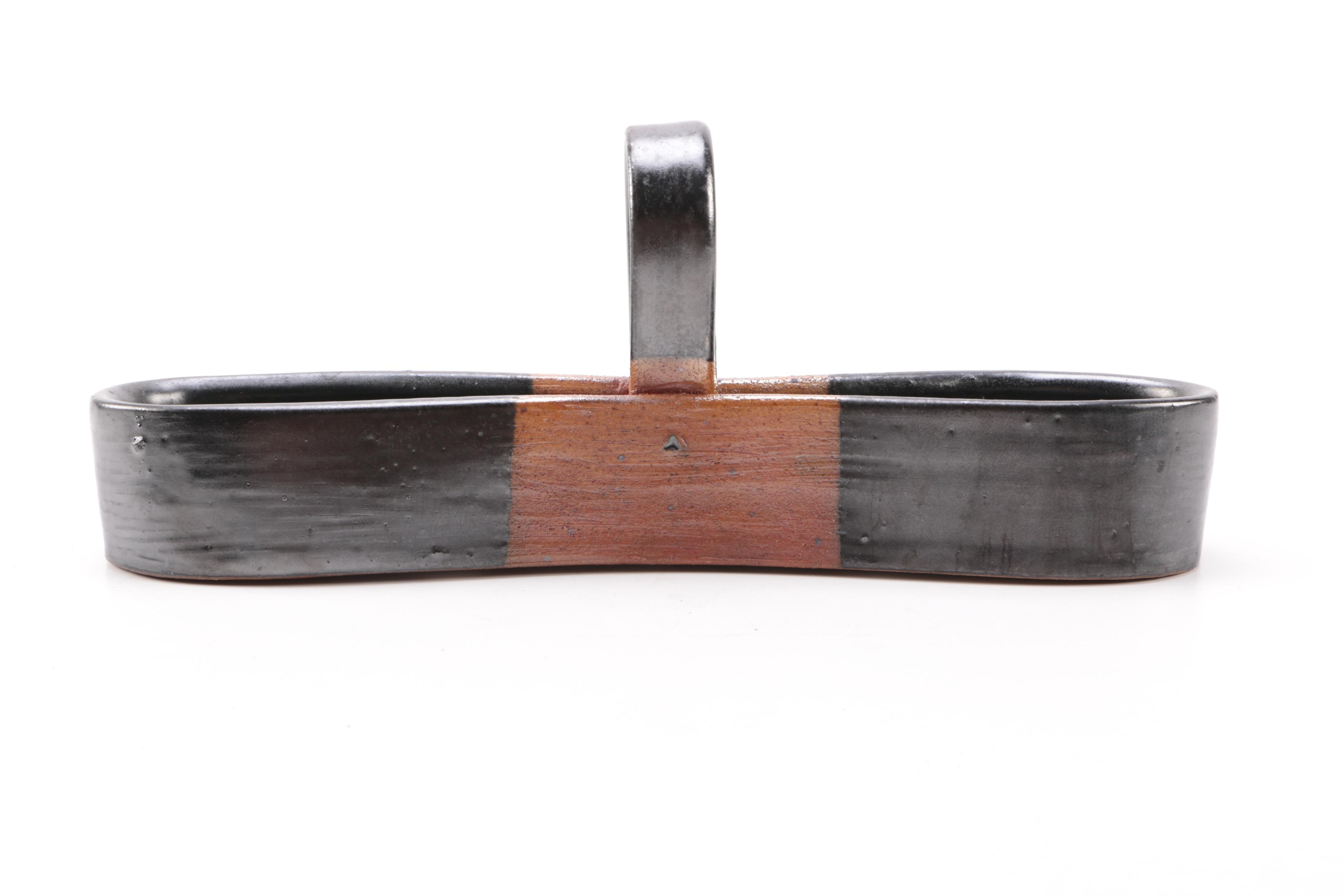 Joe Molinaro Art Pottery Bowl and Basket