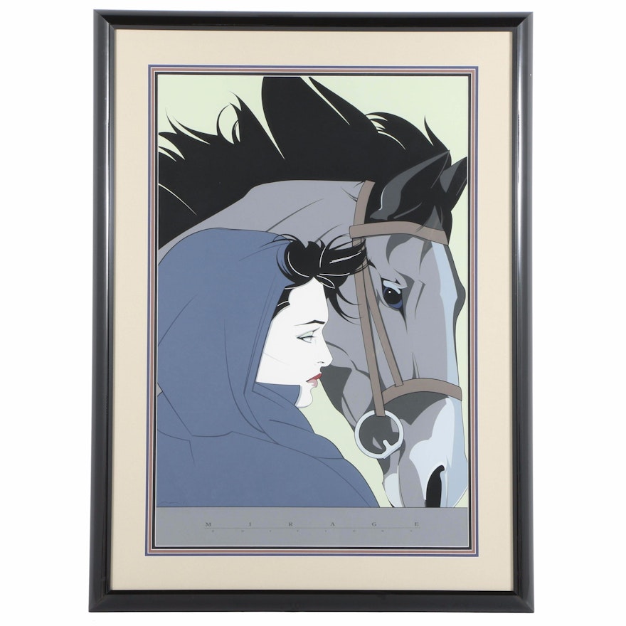1980s "Mirage Editions" Serigraph on Paper After Patrick Nagel's "Montana"