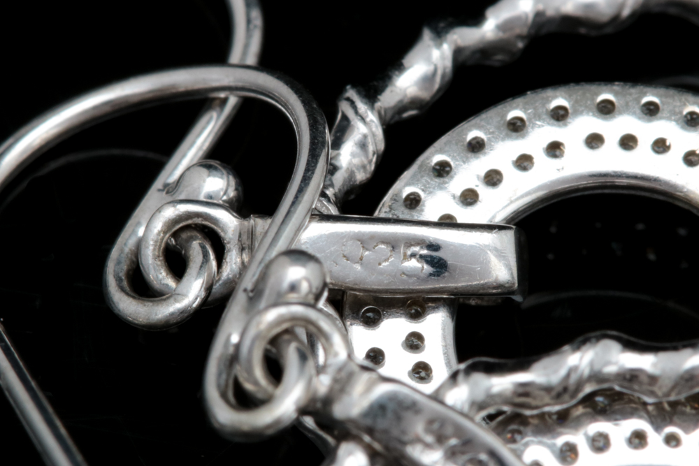 Sterling Silver and Cubic Zirconia Dangle Earrings