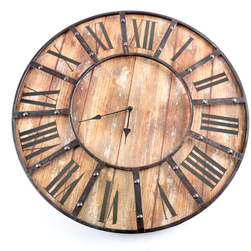 Rustic Style Wall Clock