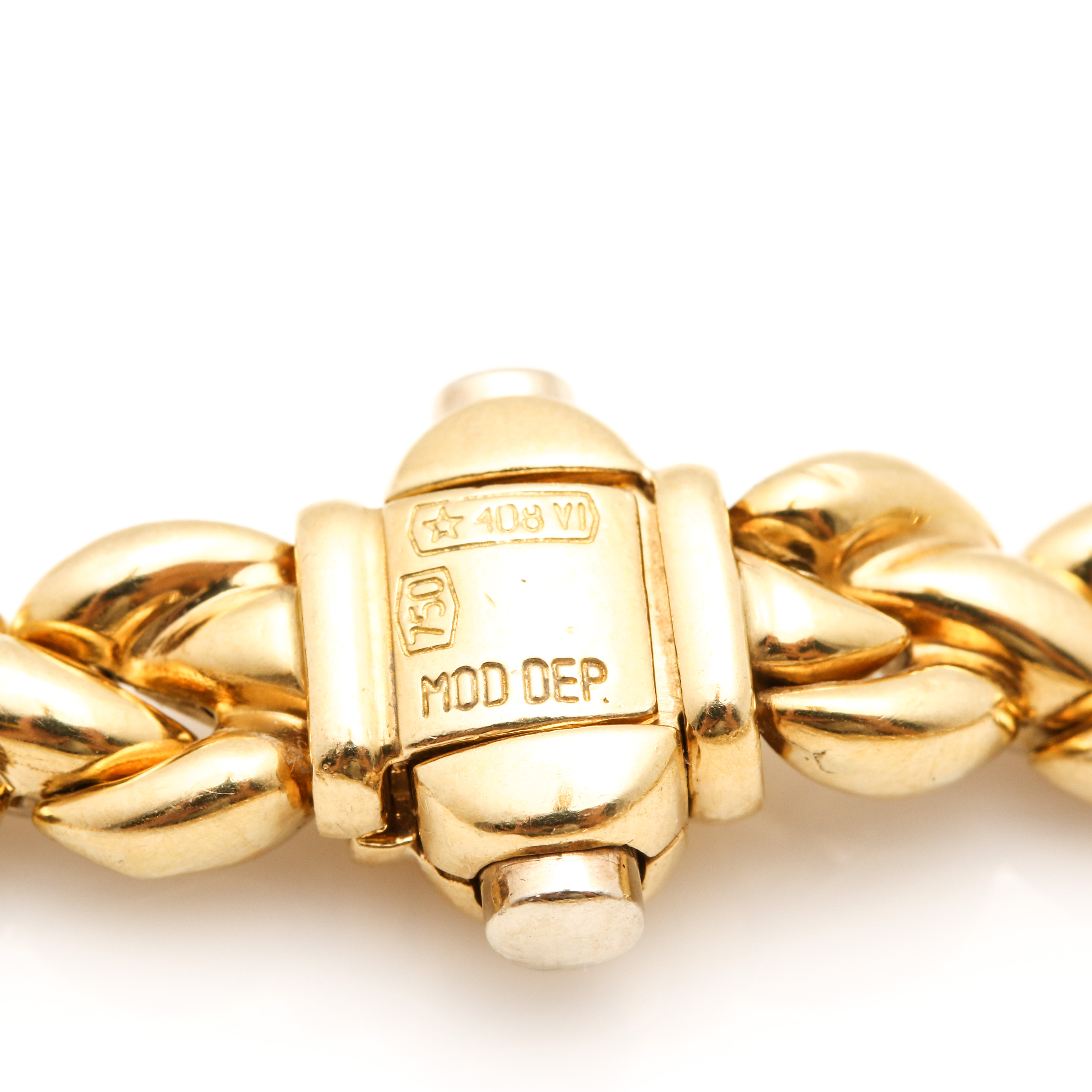 Chimento 18K Yellow Gold Link Necklace With Diamond Clasp