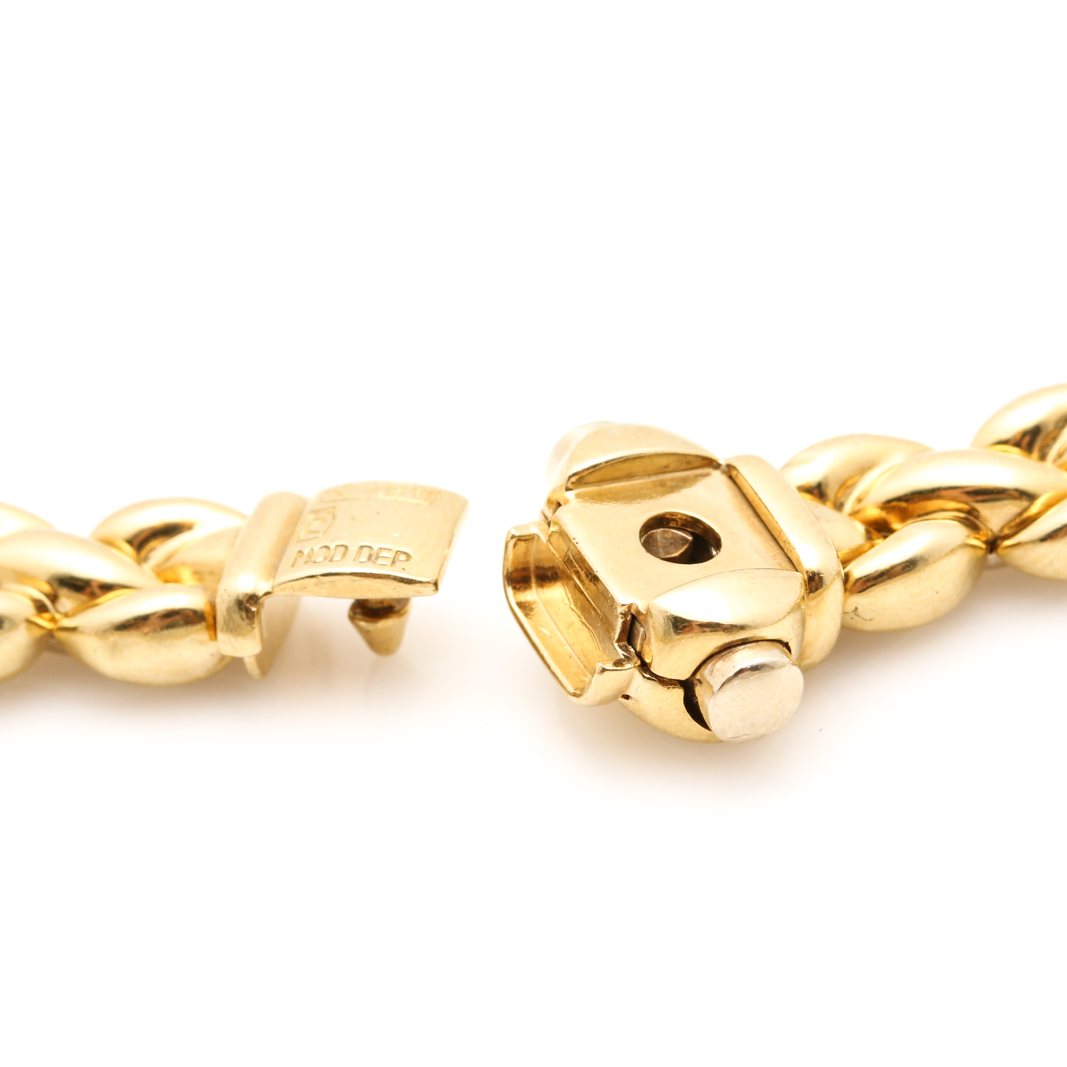 Chimento 18K Yellow Gold Link Necklace With Diamond Clasp