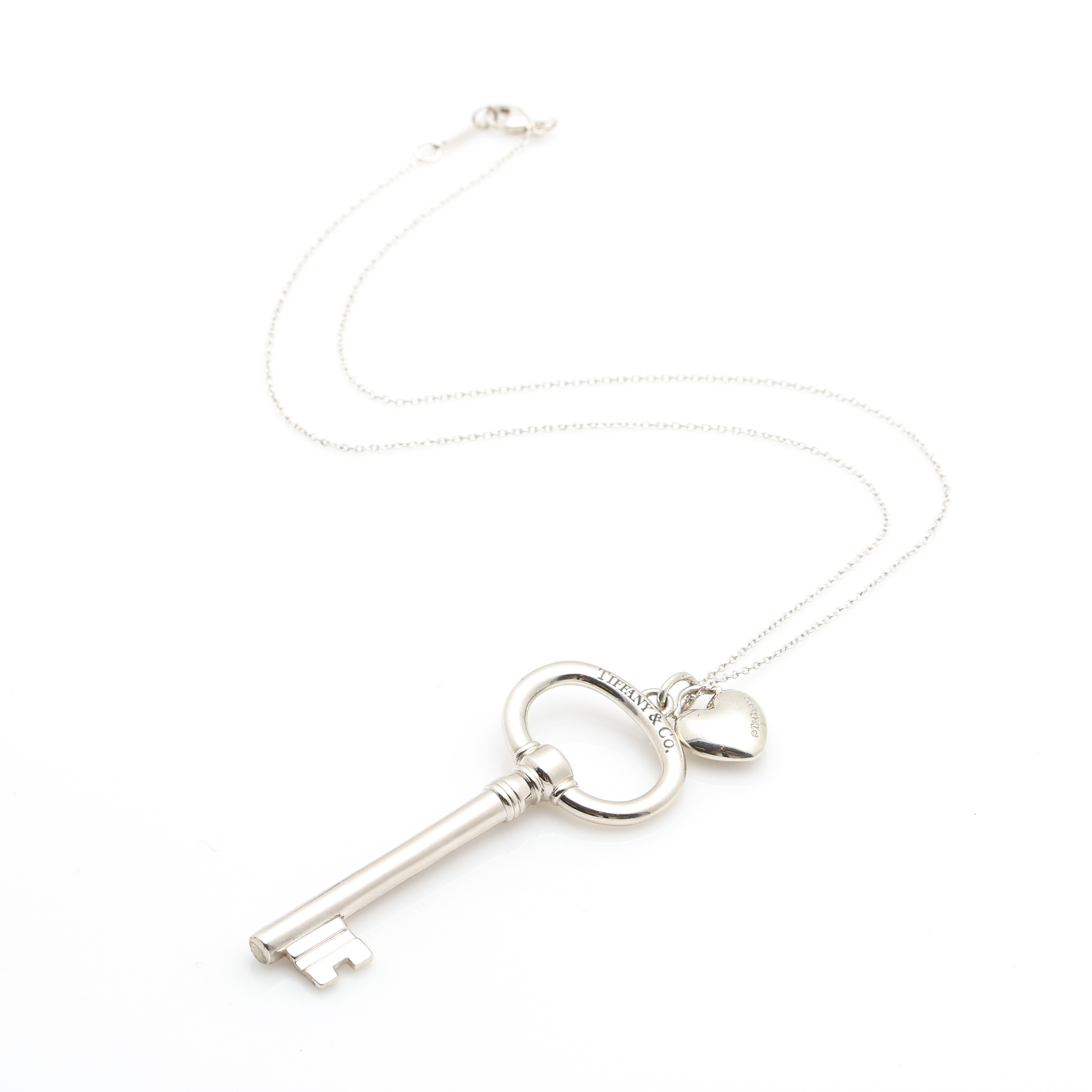 Tiffany & Co. Sterling Silver "Tiffany Keys" Key Pendant Necklace