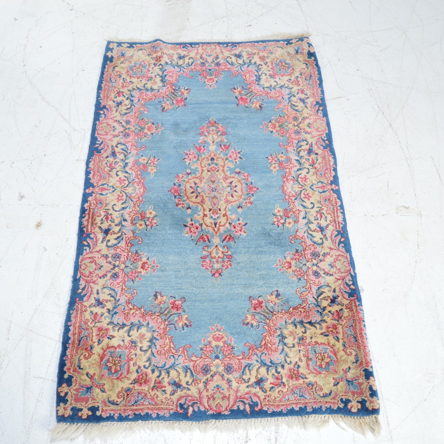 Hand-Knotted Persian Kerman Area Rug