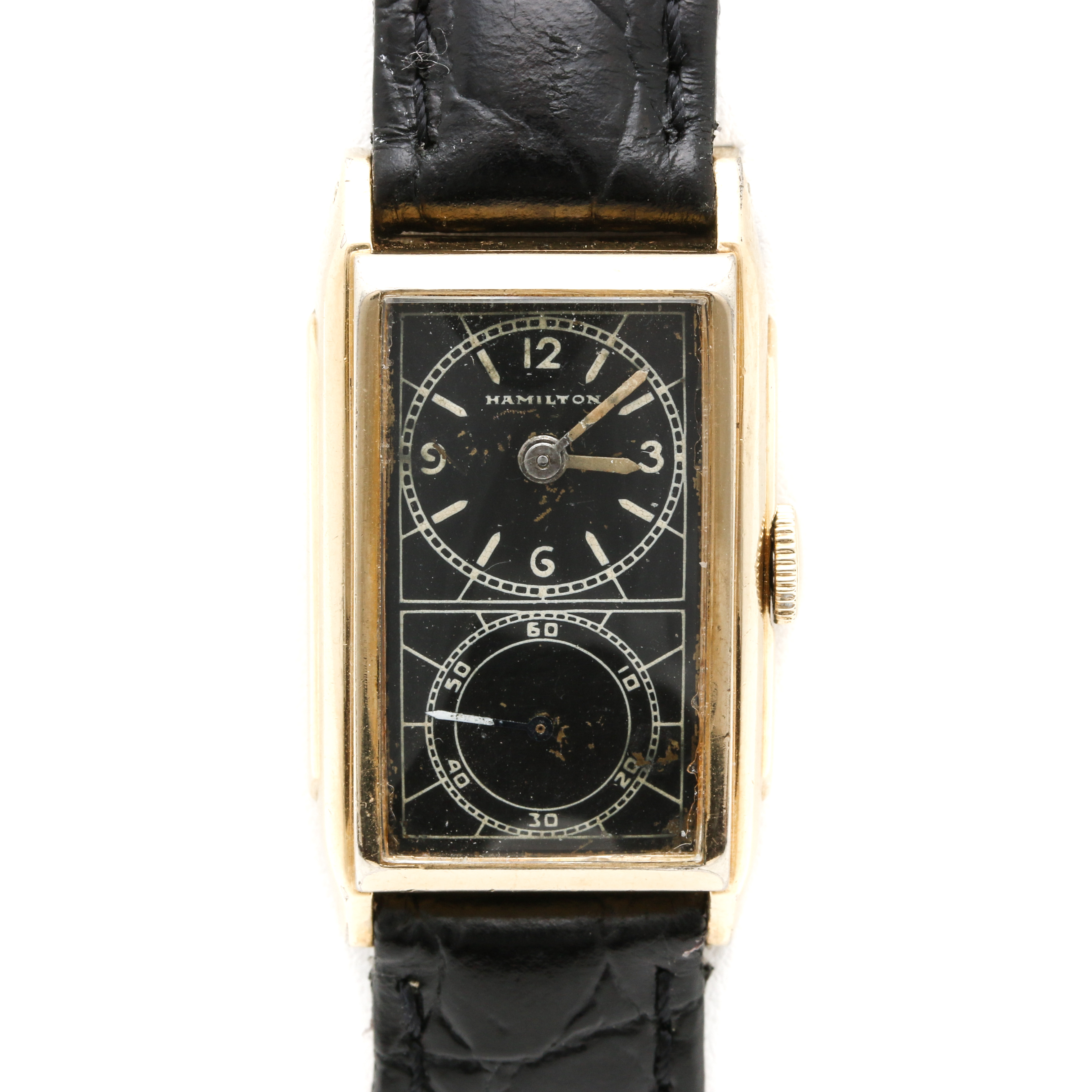 Circa 1937 Hamilton 14K Gold Filled Doctor's Duo-Dial Watch
