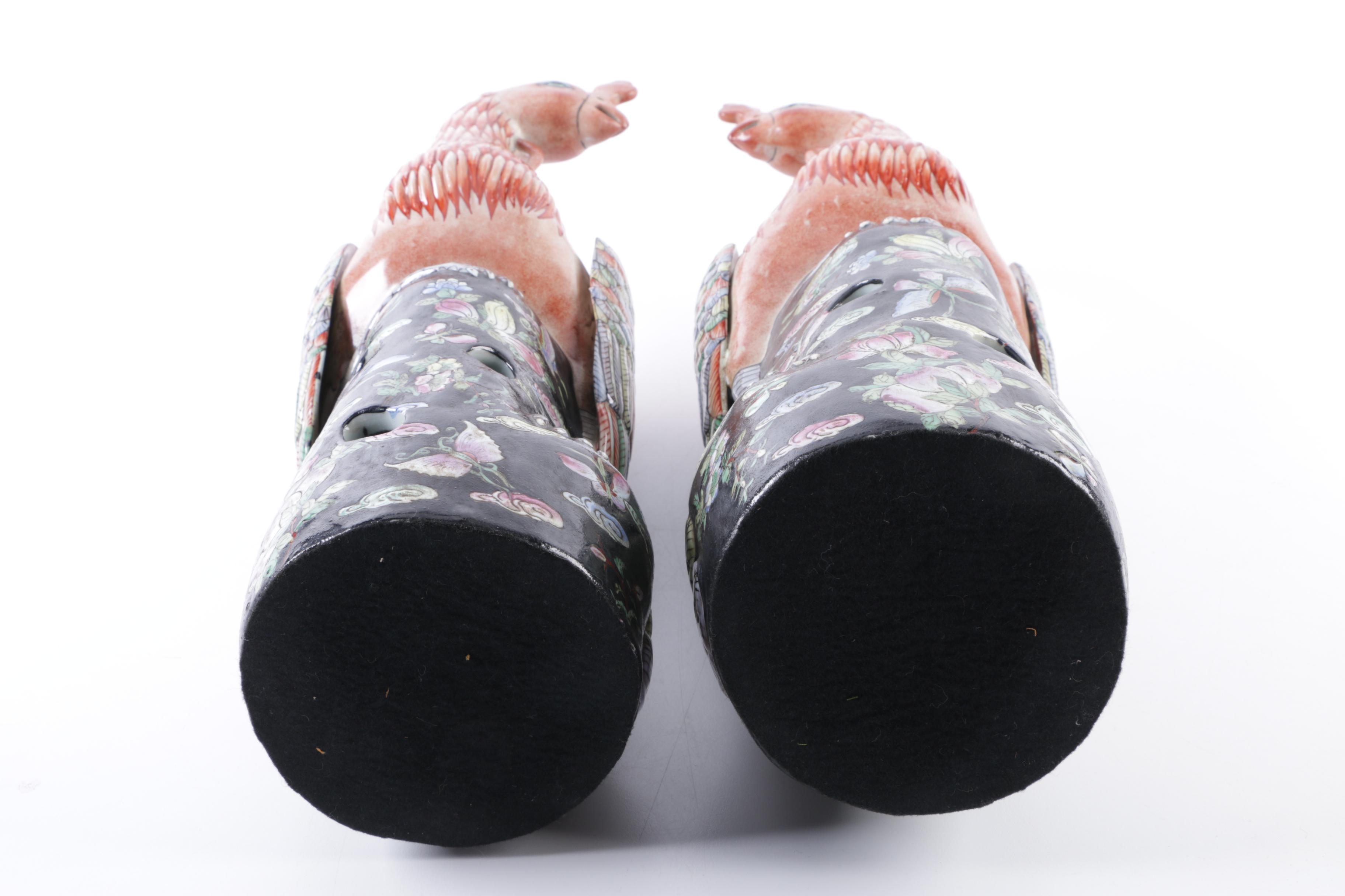 Chinese Porcelain Phoenix Figurines