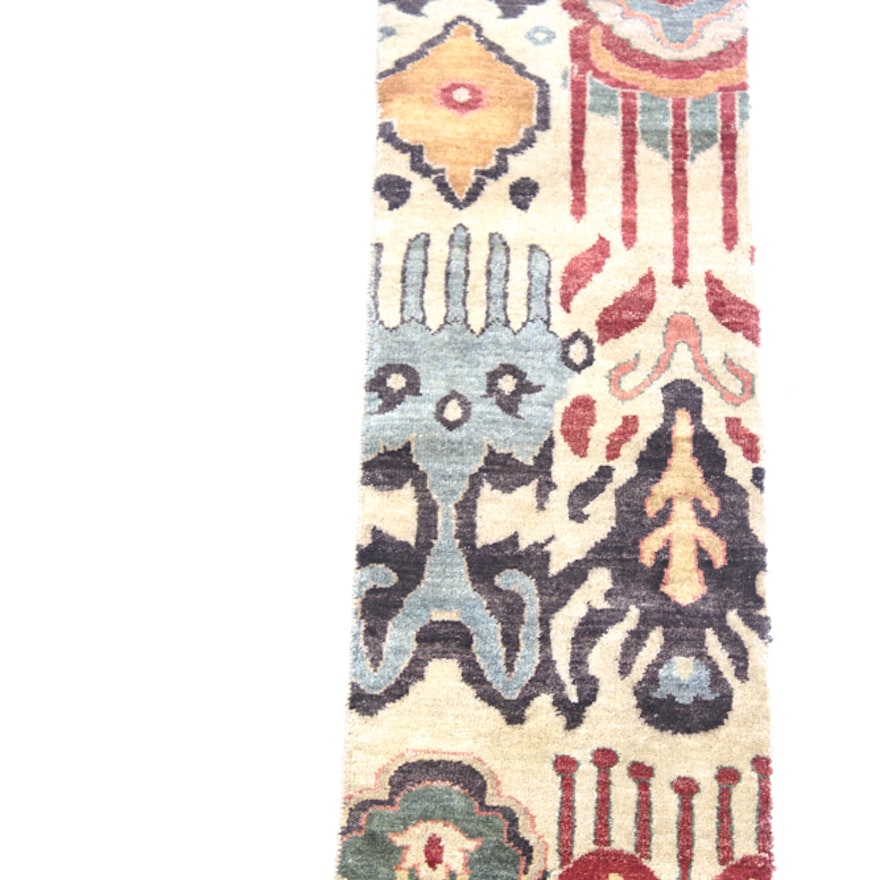 Hand-Knotted Pakistani "Tabriz" Carpet Runner