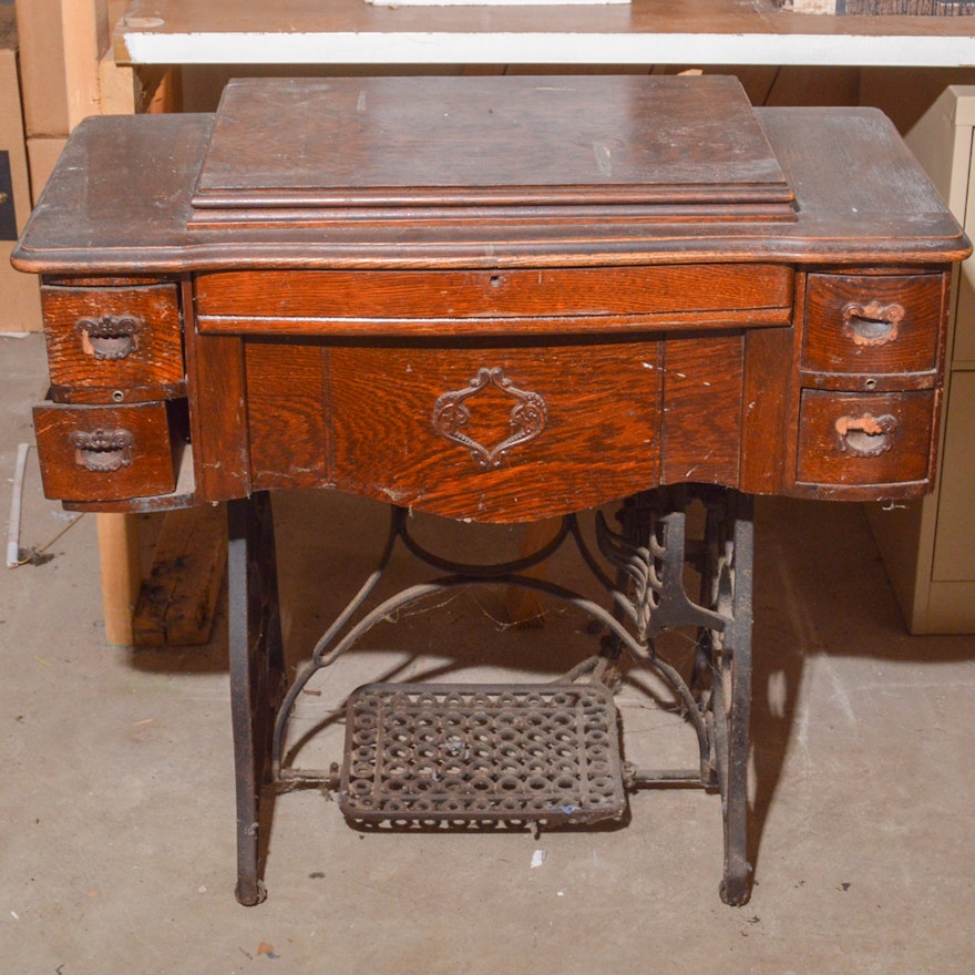 Antique Ruby Sewing Machine and Table