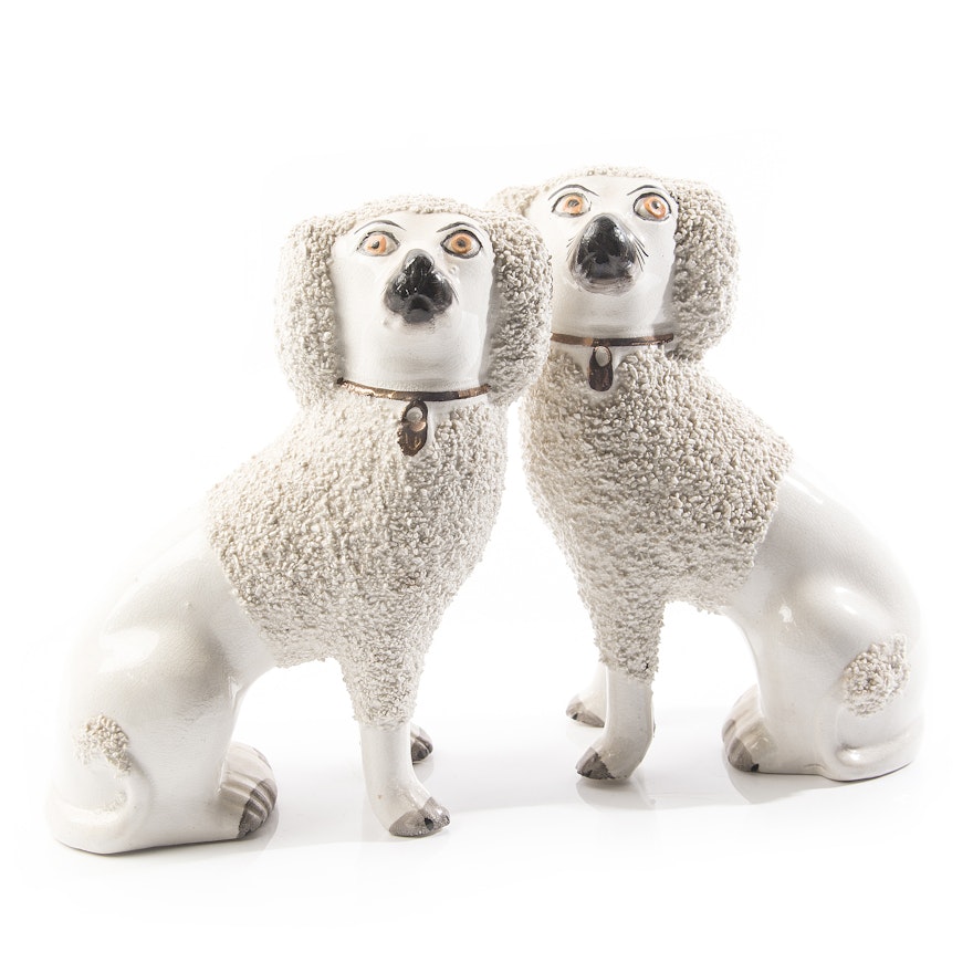 Antique Staffordshire Style Dogs