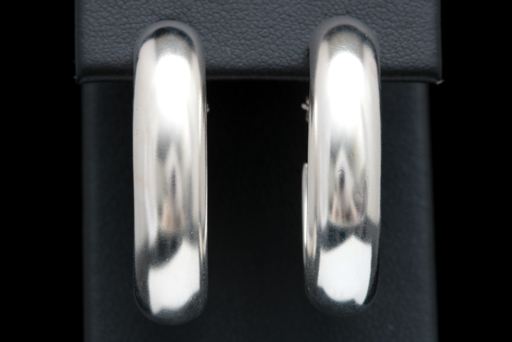 950 Silver Hoop Earrings