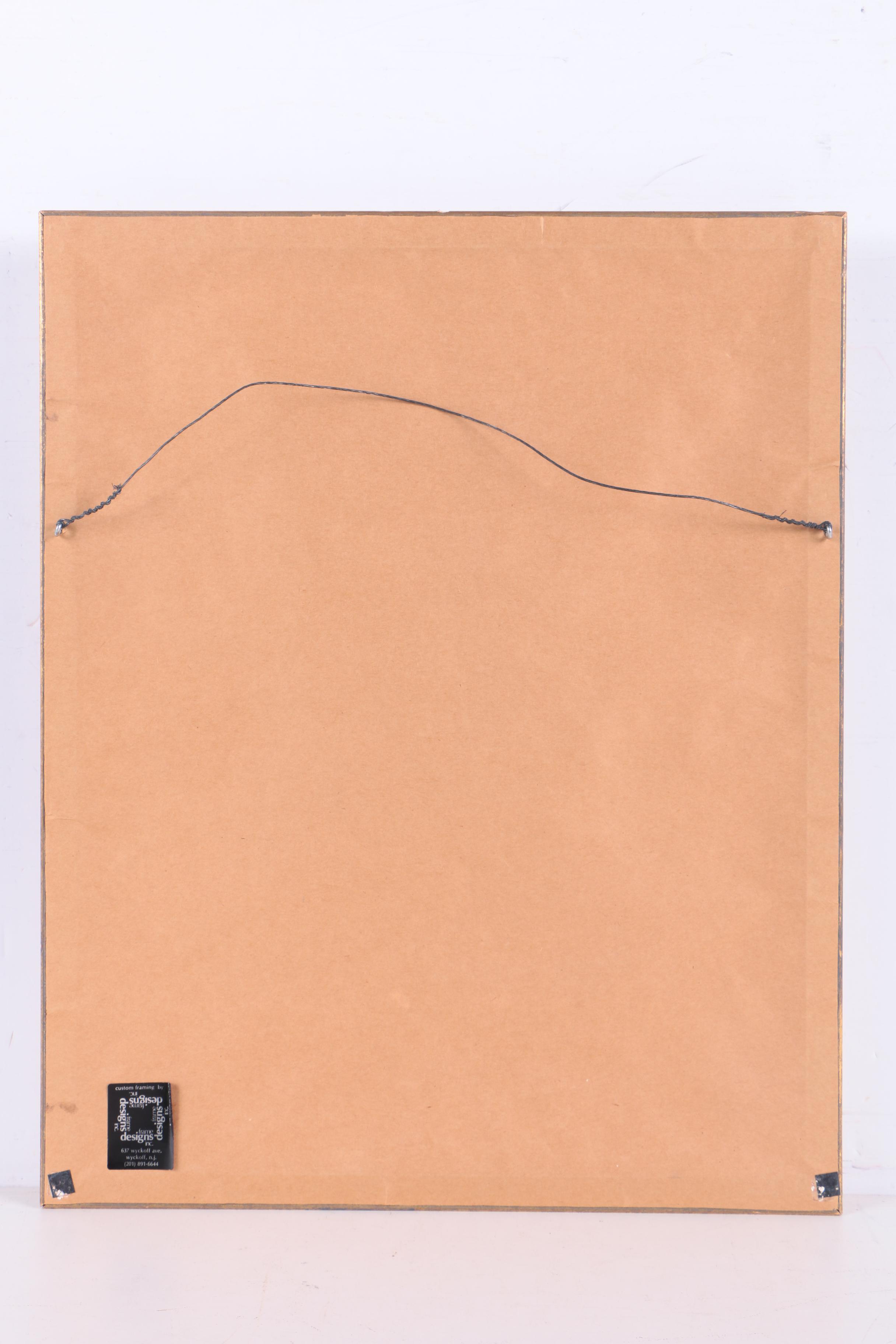 U. Hagmann Watercolor and Gouache Painting of European Village Street Scene