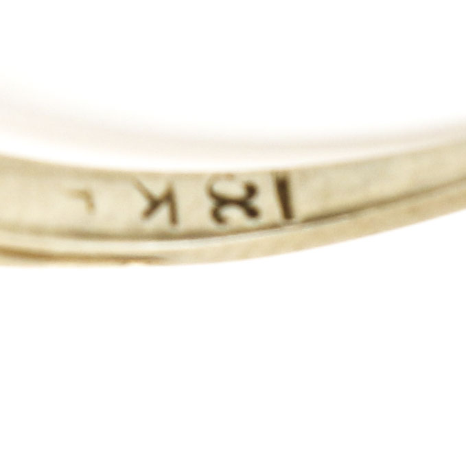 Vintage Edwardian 18K White Gold Daisy Ring Mount