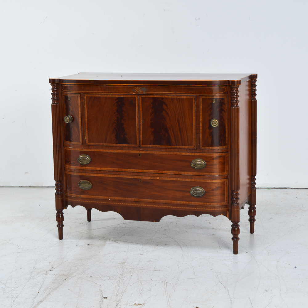 Hepplewhite Style Flame Mahogany Brandy Board, Circa Mid-1800s